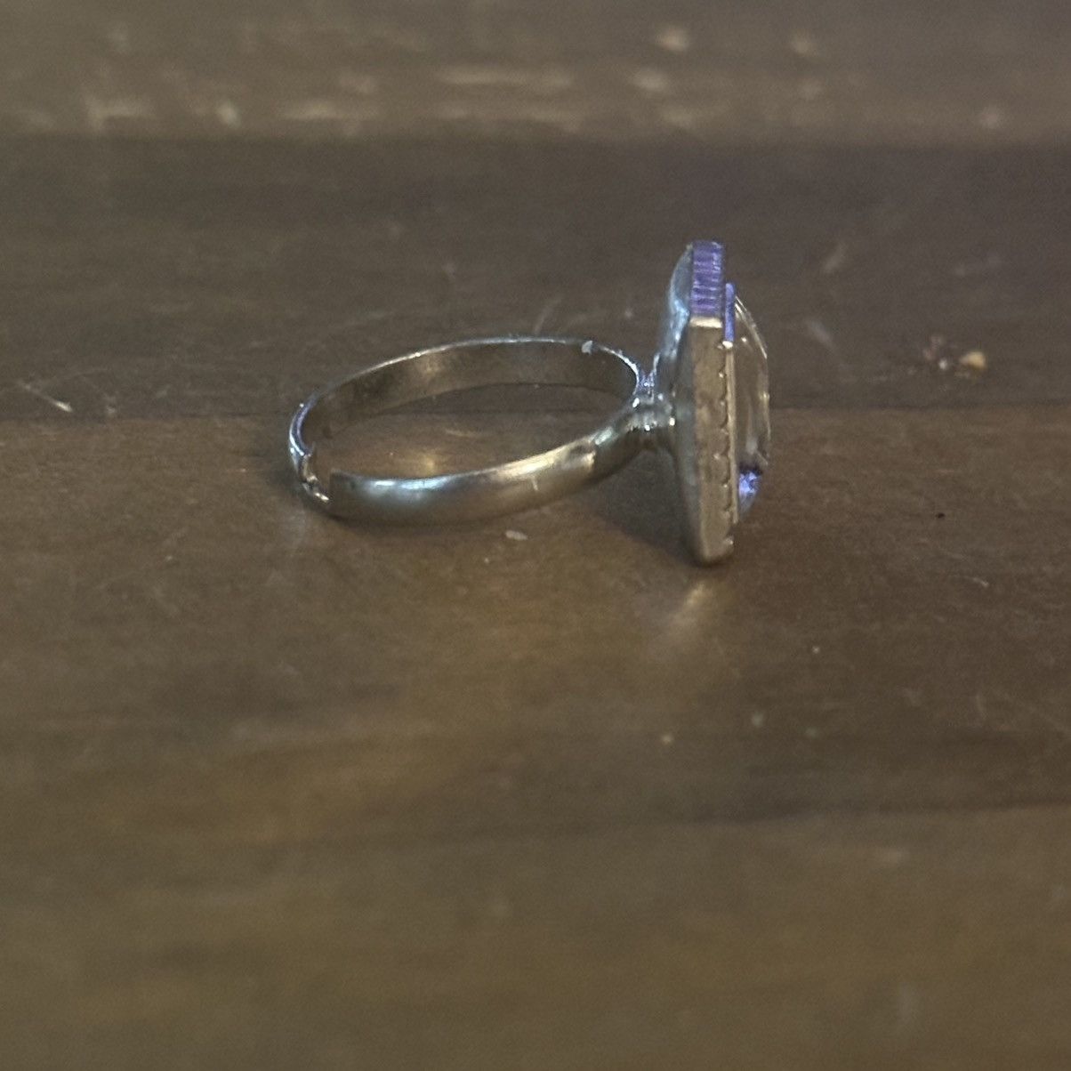 Vintage Vintage silver tone square clear rhinestone ring Size ONE SIZE - 7 Thumbnail