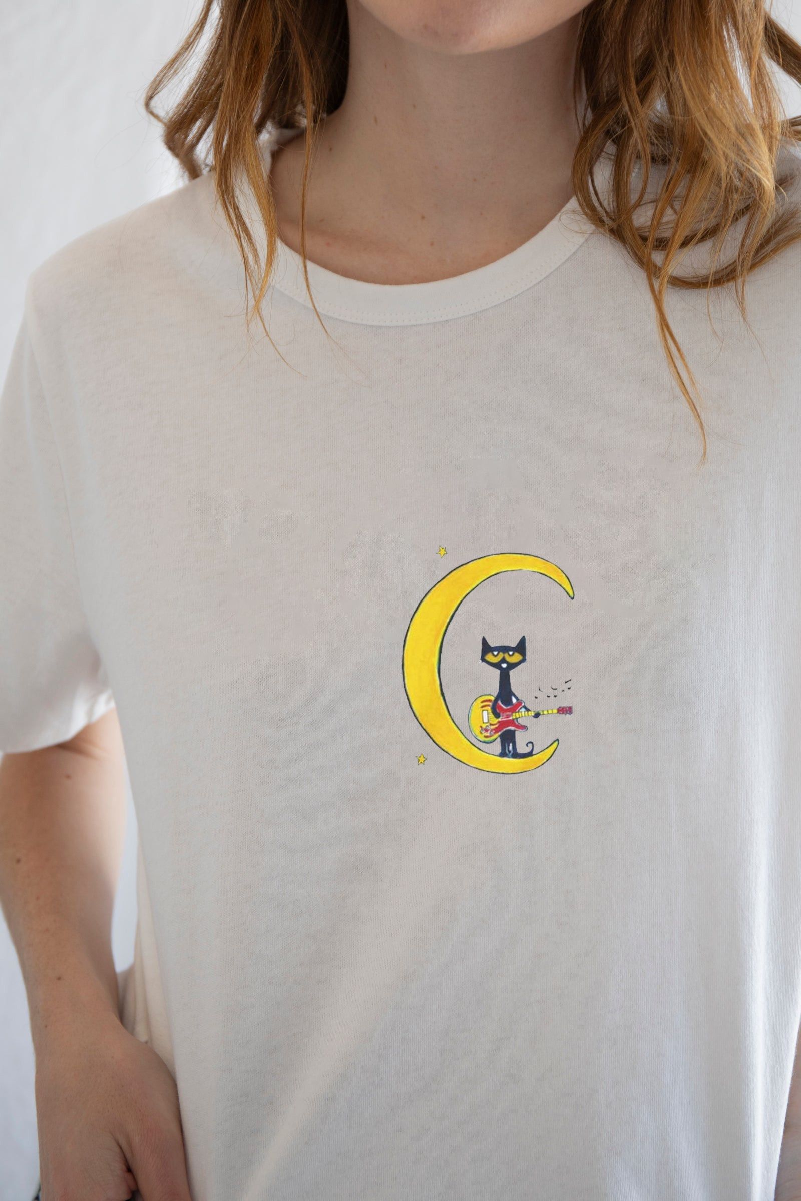 Designer × Vintage Pete the Cat – "Moonlight Jam" Graphic Tee Size L / US 10 / IT 46 - 3 Thumbnail