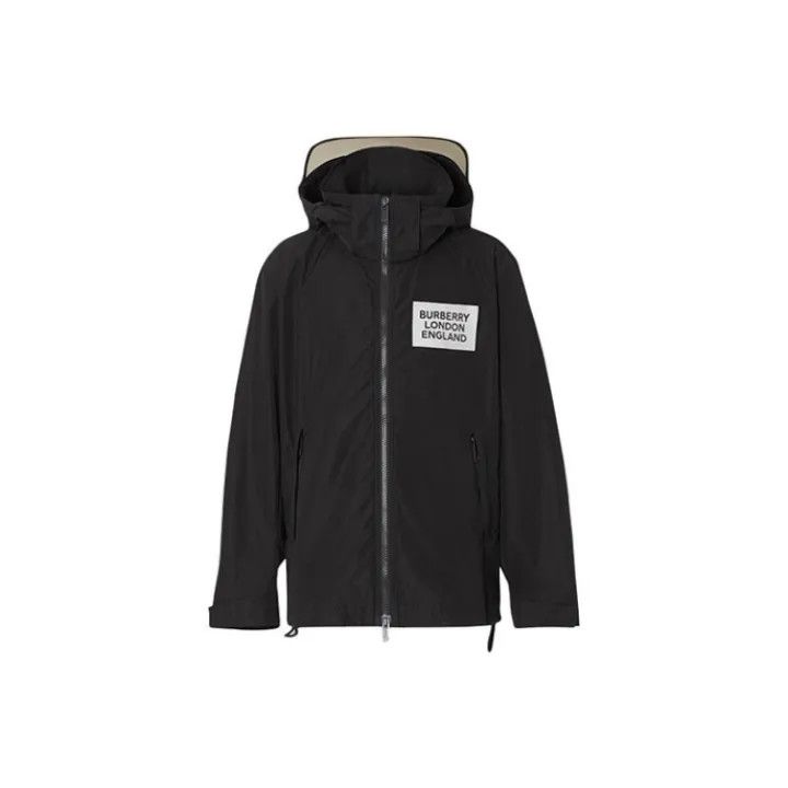 Burberry Burberry Black Removable Hooded Taffeta Jacket Size US L / EU 52-54 / 3 - 1 Thumbnail