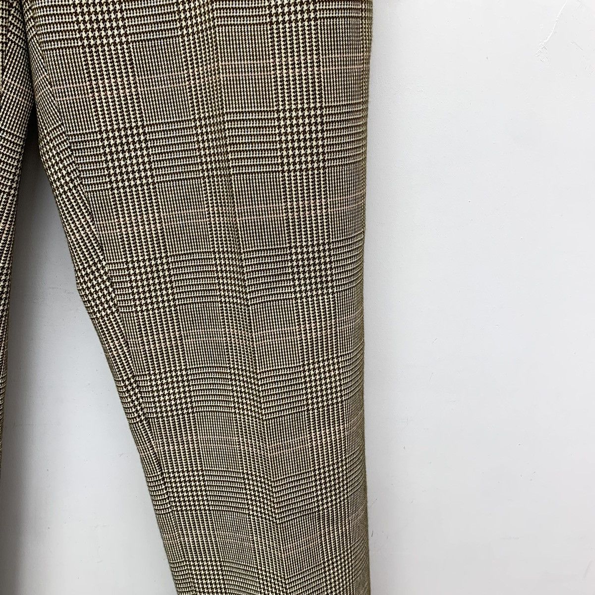Louis Vuitton Louis Vuitton Light Brown Houndstooth Wool Trousers K26WX Size 25" / US 0 / IT 36 - 4 Thumbnail