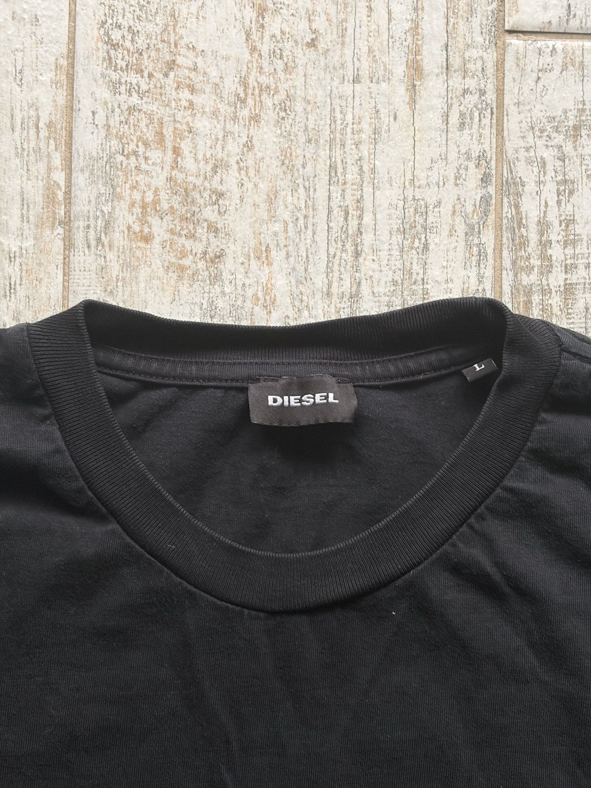 Diesel DIESEL Men's Graphic Print T-Shirt Size L Black Globe Cotton Size US L / EU 52-54 / 3 - 3 Thumbnail