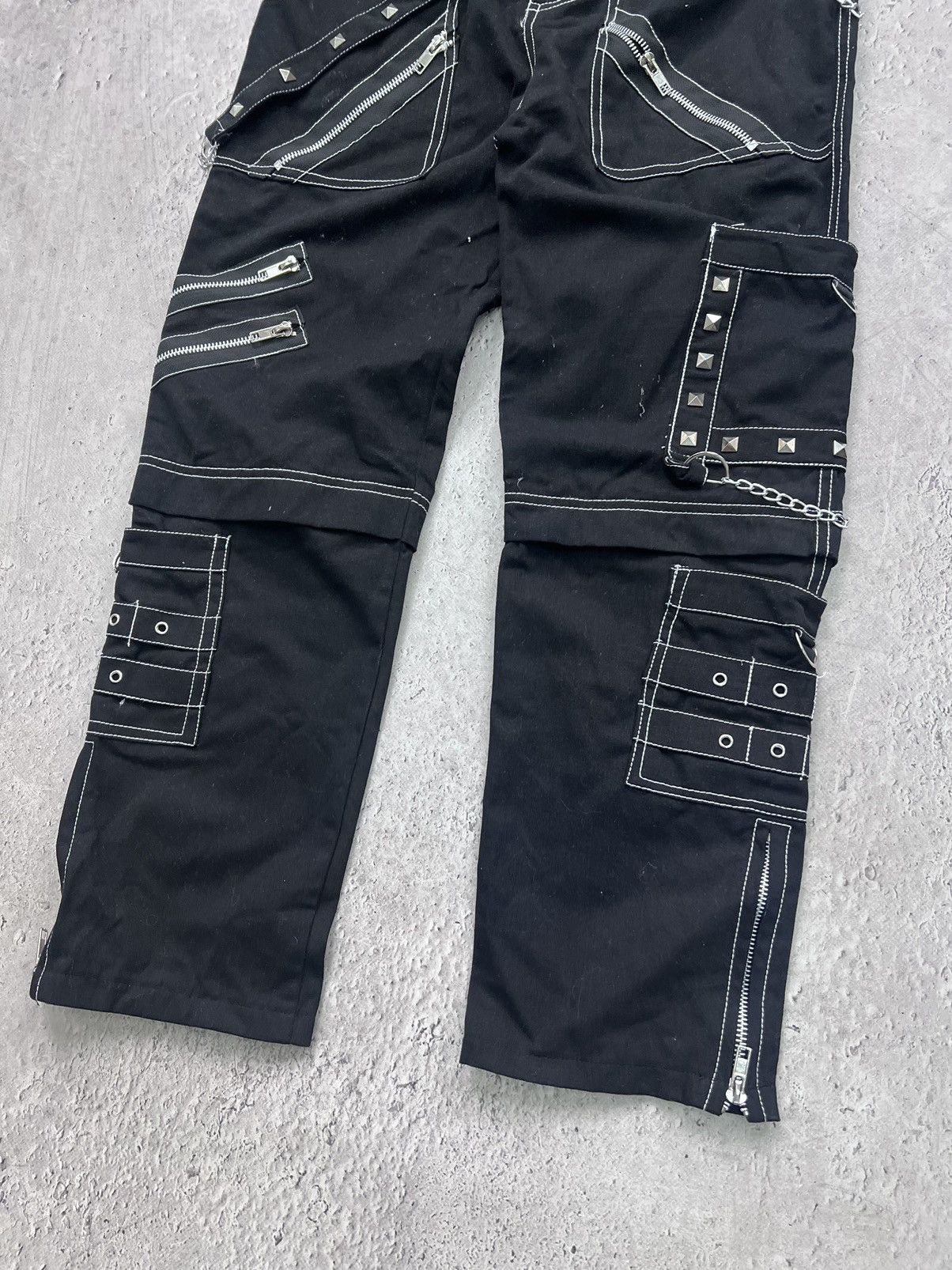KMRii × Le Grande Bleu (L.G.B.) × Tripp NYC 2000s TRIPP NYC PANTS GOTHIC DENIM BONDAGE Size US 29 - 2 Thumbnail