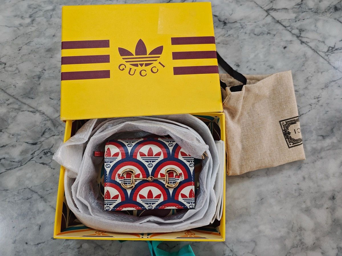 Adidas × Gucci gucci x adidas card case with horsebit Size ONE SIZE - 2 Thumbnail