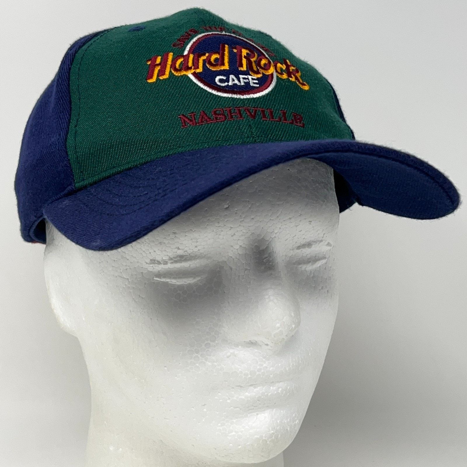 Hard Rock Cafe Vintage 90s Hard Rock Cafe Nashville Hat Baseball Cap Blue Size ONE SIZE - 10 Thumbnail
