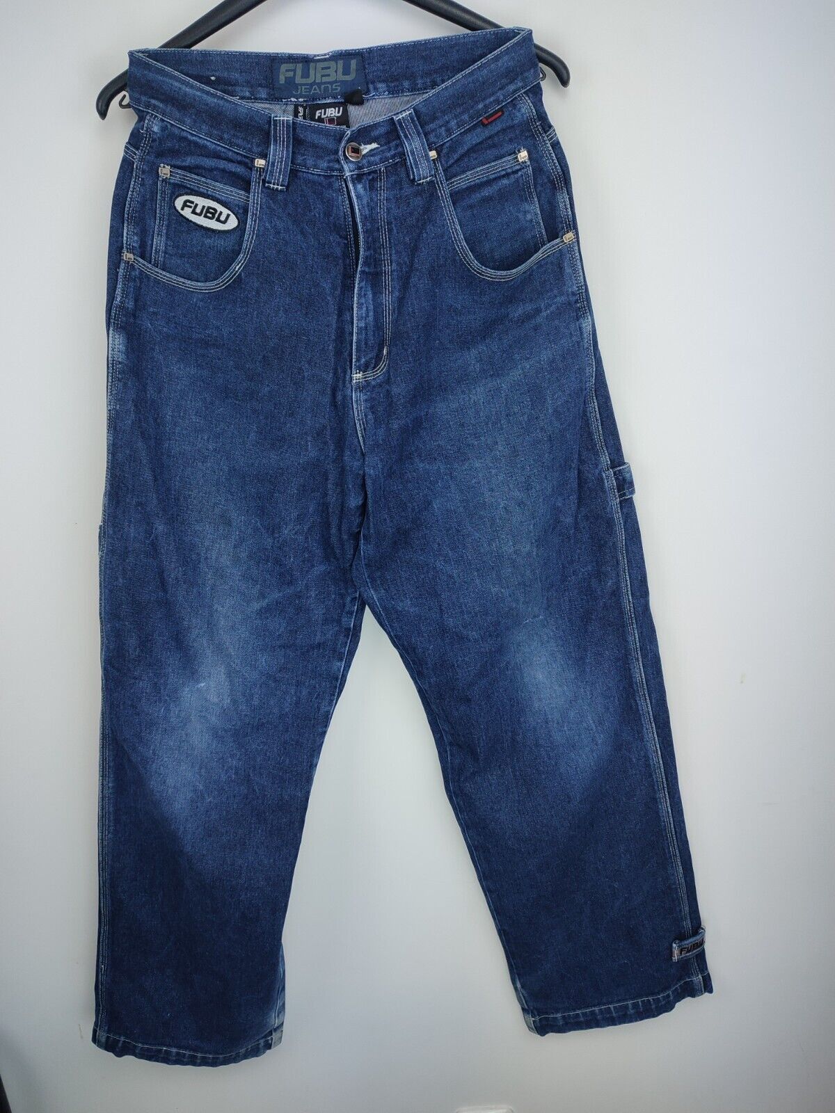 image of Fubu Jeans, Blue Vintage Baggy Jeans, Carpenter Loose Fit, Men's (Size 30)