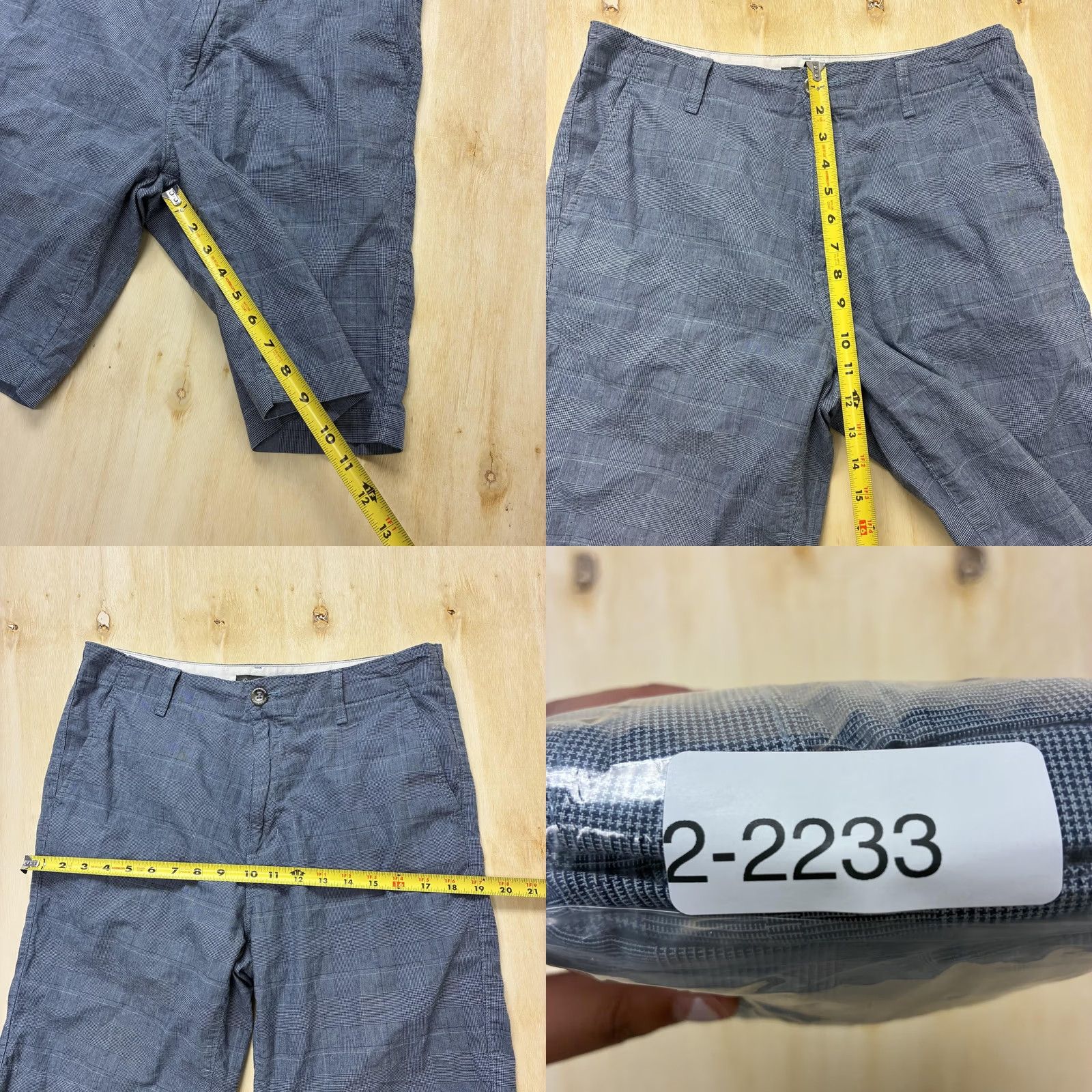 Eddie Bauer Eddie Bauer Chino Shorts Mens 32 Blue Plaid Cotton Flat Front Lightweight Size US 32 / EU 48 - 8 Thumbnail