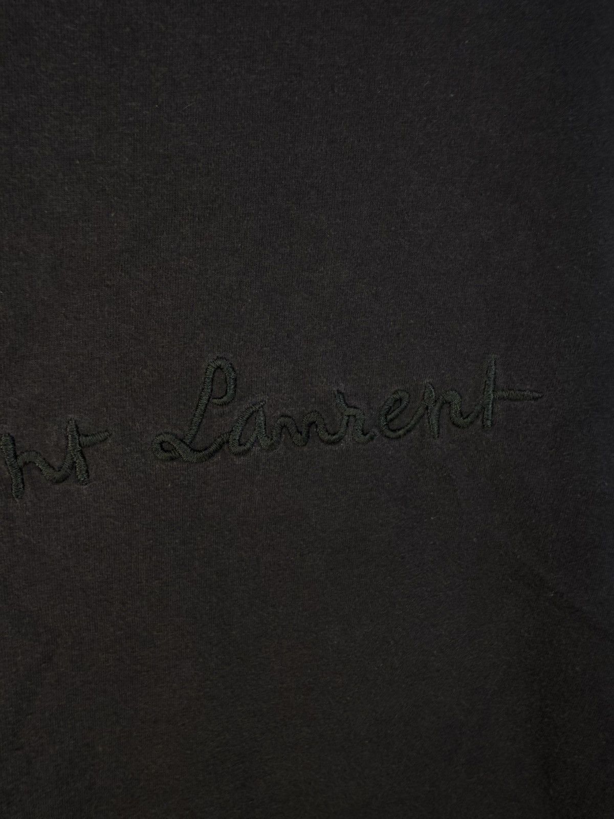 Yves Saint Laurent 90s YSL T-Shirt Big Logo Black Shirt Vintage Tee Size US M / EU 48-50 / 2 - 6 Thumbnail