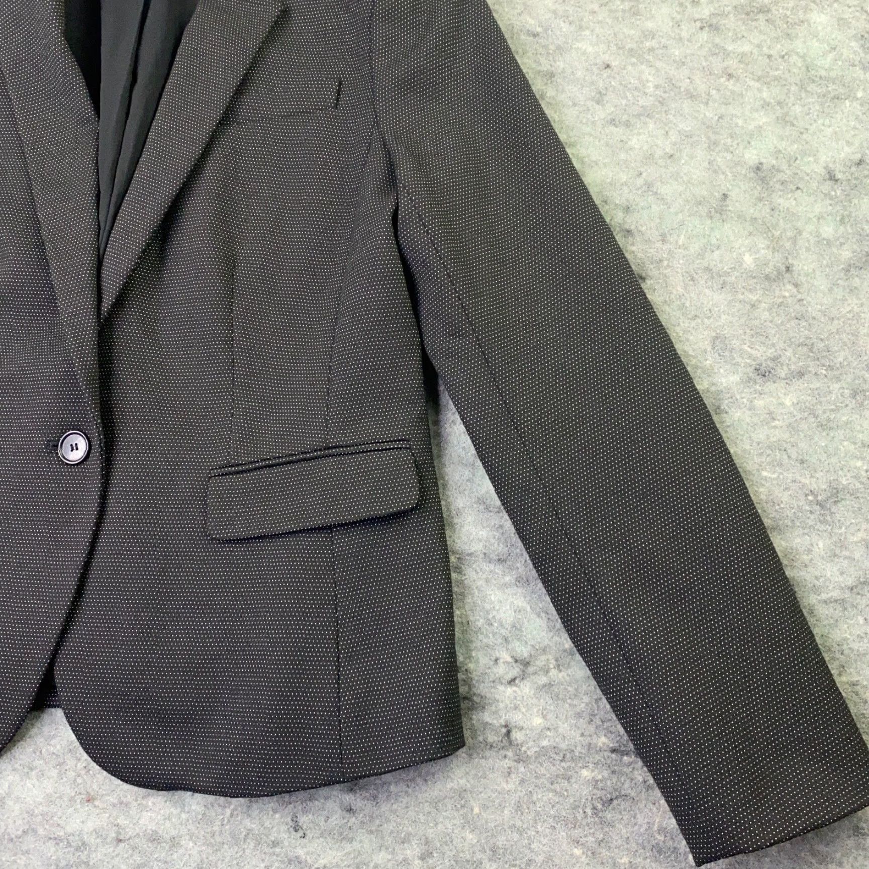 Ann Taylor Ann Taylor Womens Blazer Size 6 Gray Twill Single Button Stretch Lined Size M / US 6-8 / IT 42-44 - 6 Thumbnail