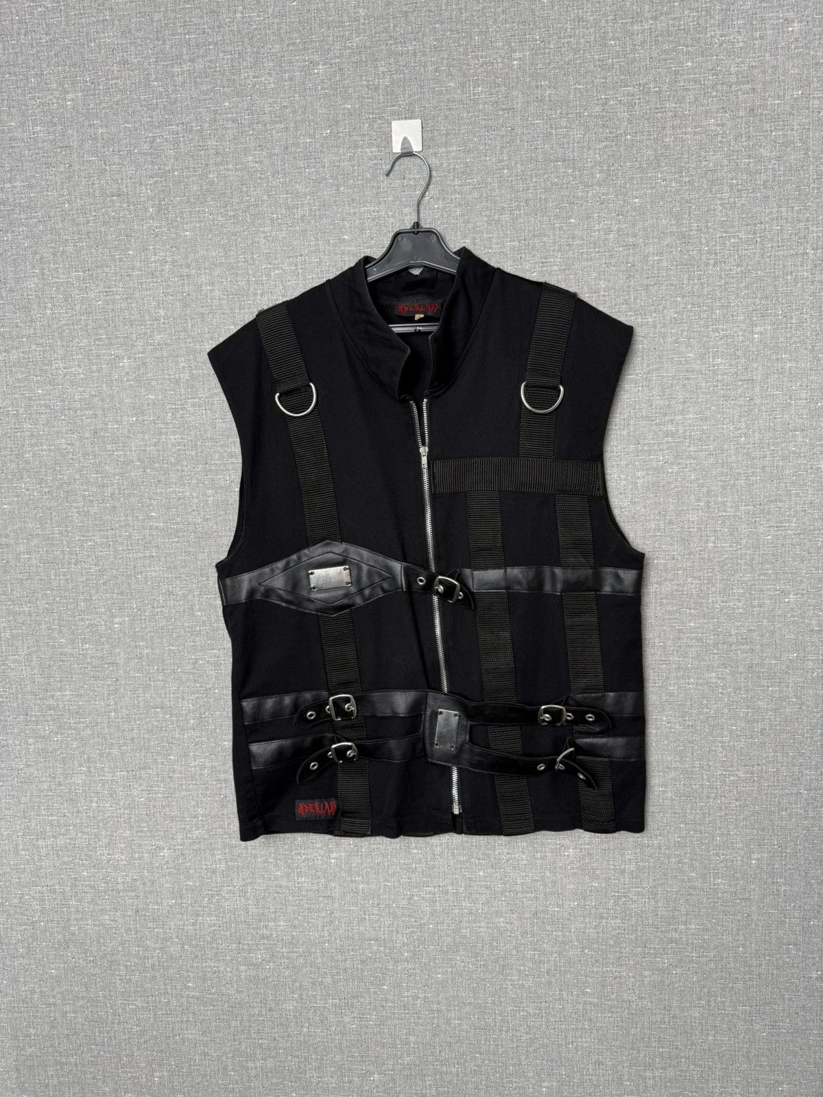 20471120 Aderlass Gothic Cyberpunk Vest With Straps & Metal Buckles Size US L / EU 52-54 / 3 - 1 Thumbnail