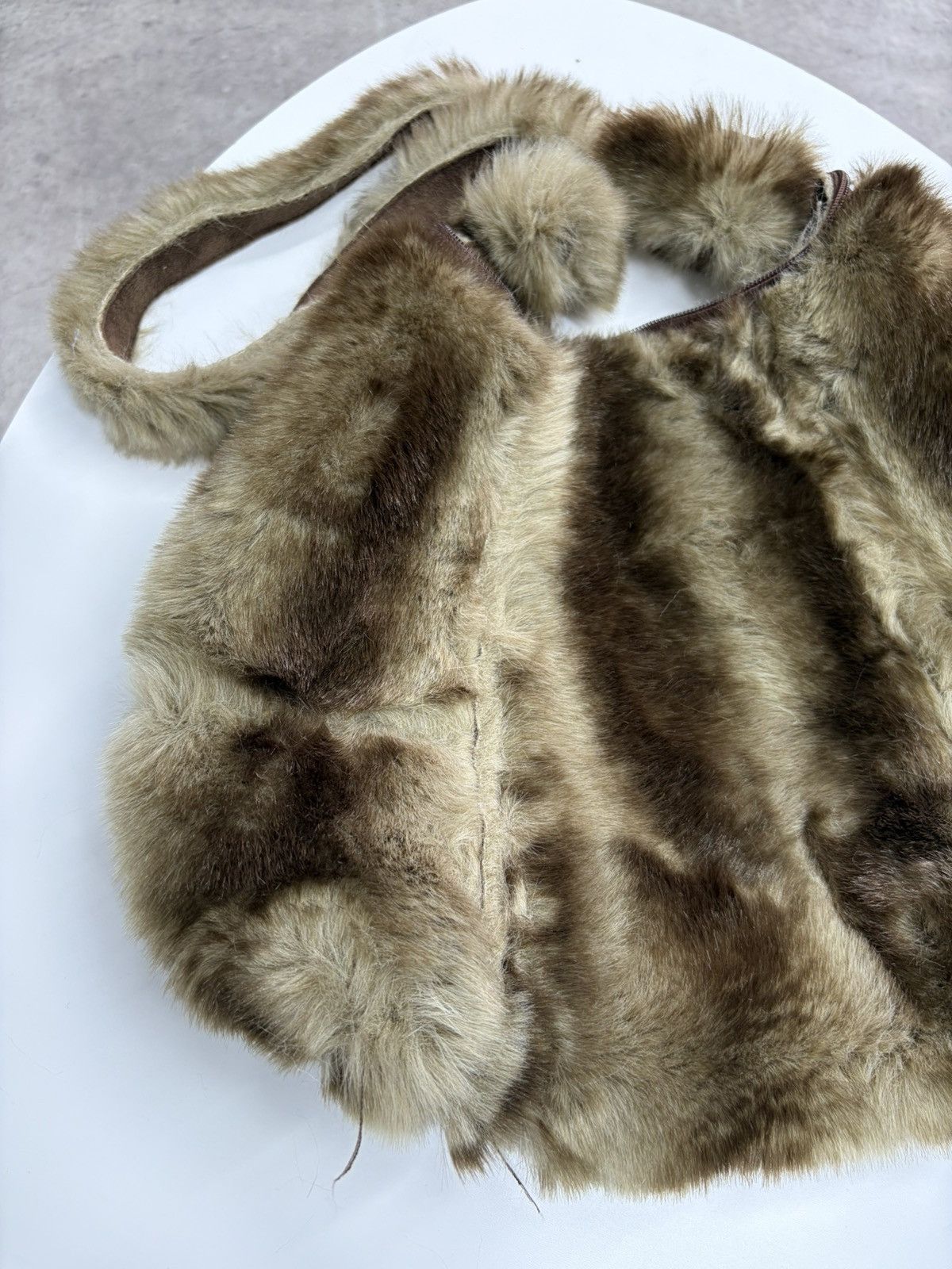 If Six Was Nine Vintage Shearling Fur Leather Shoulder Bag Y2K Boho Suede Size ONE SIZE - 16 Thumbnail