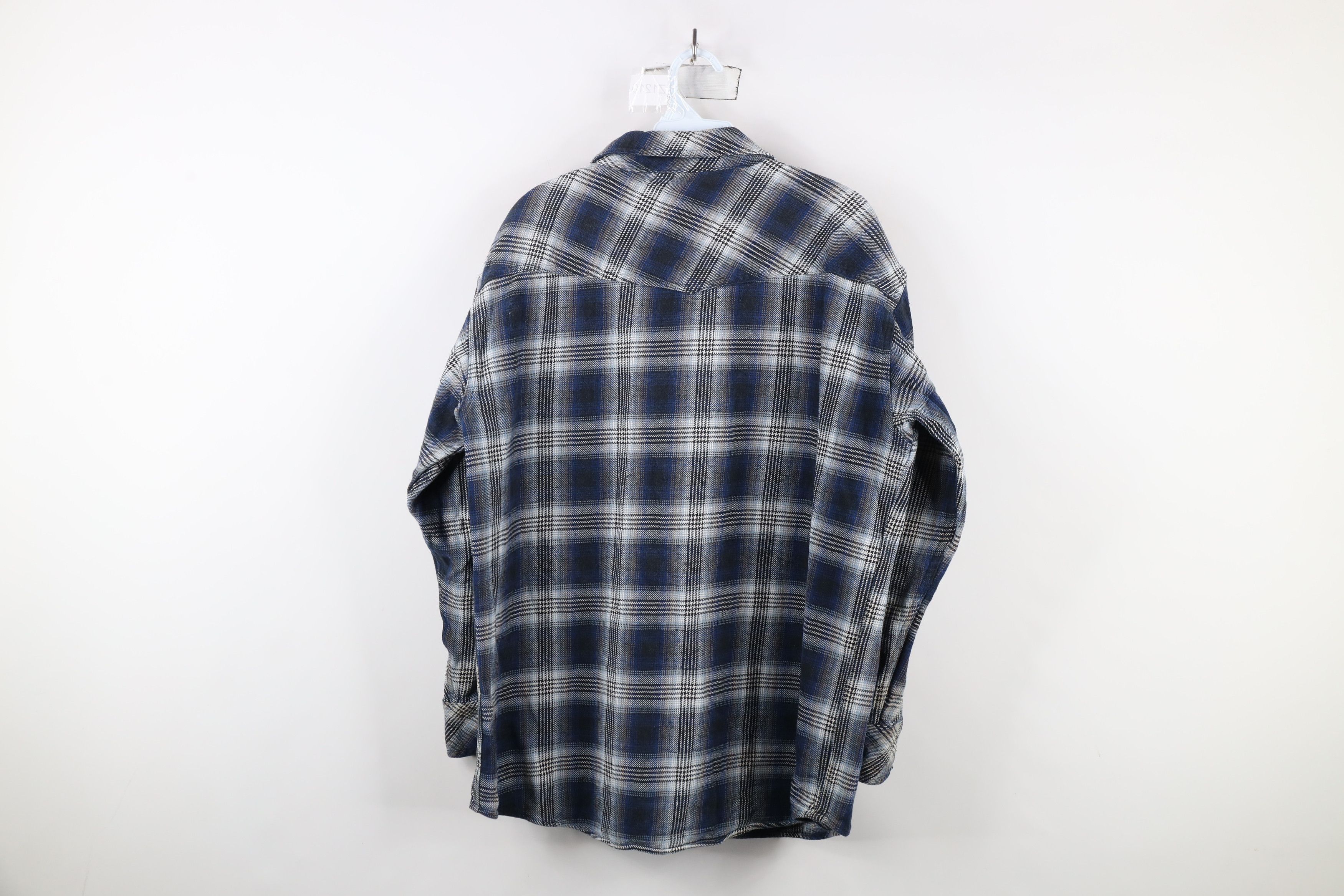 Vintage Vintage 90s Streetwear Snap Button Flannel Shirt Plaid Size US XL / EU 56 / 4 - 10 Thumbnail