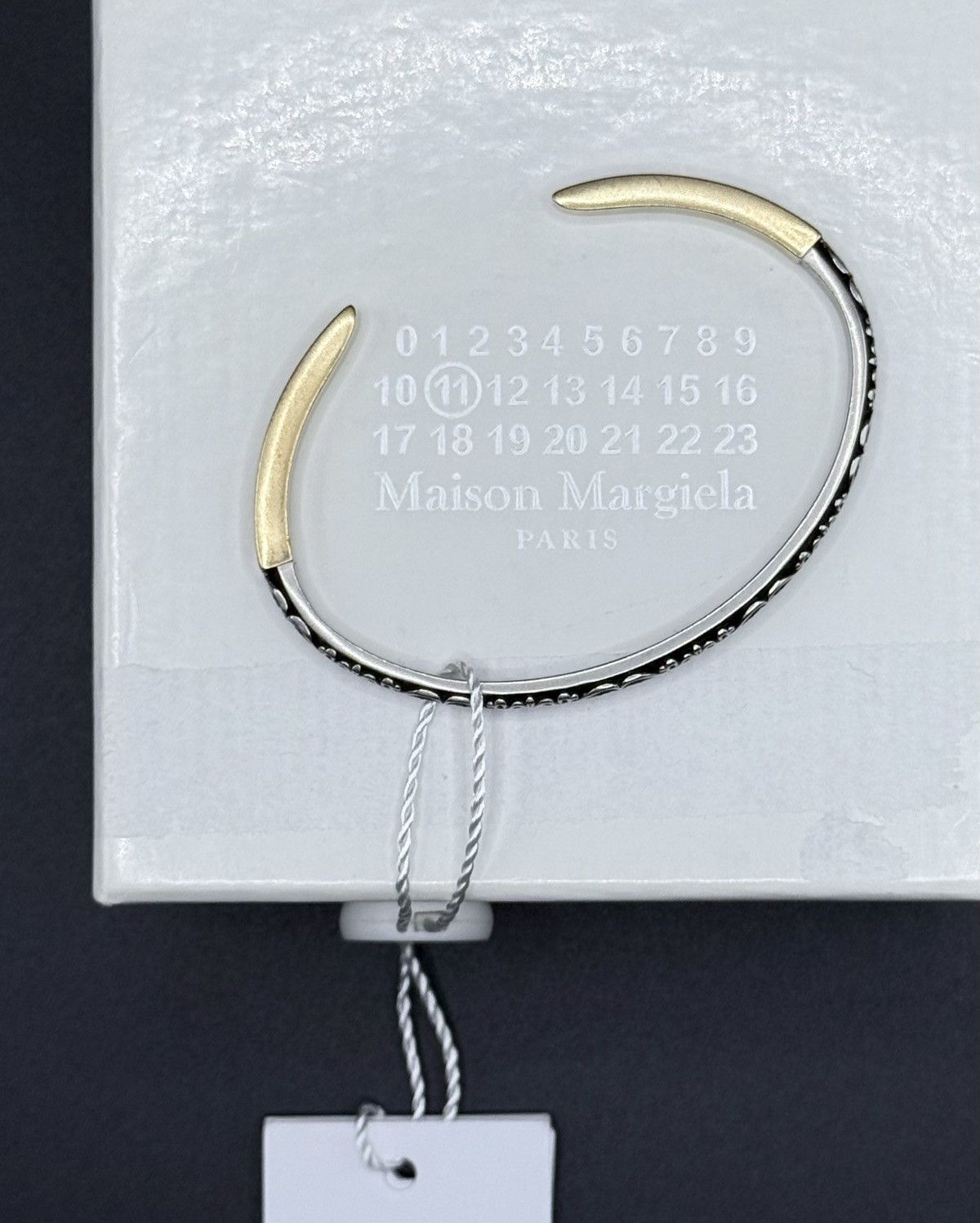 Maison Margiela Maison Margiela Engraved silver cuff bracelet. Size ONE SIZE - 6 Thumbnail