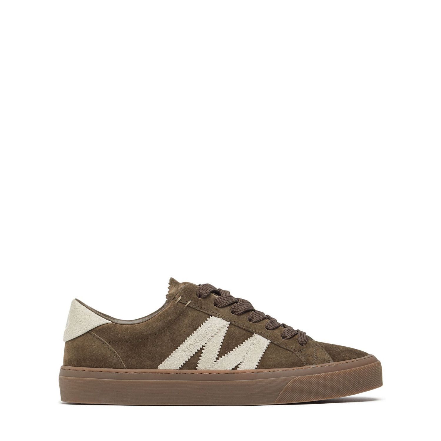 MONCLER Monaco 2 Olive Green Suede Sneakers New (Men's size: