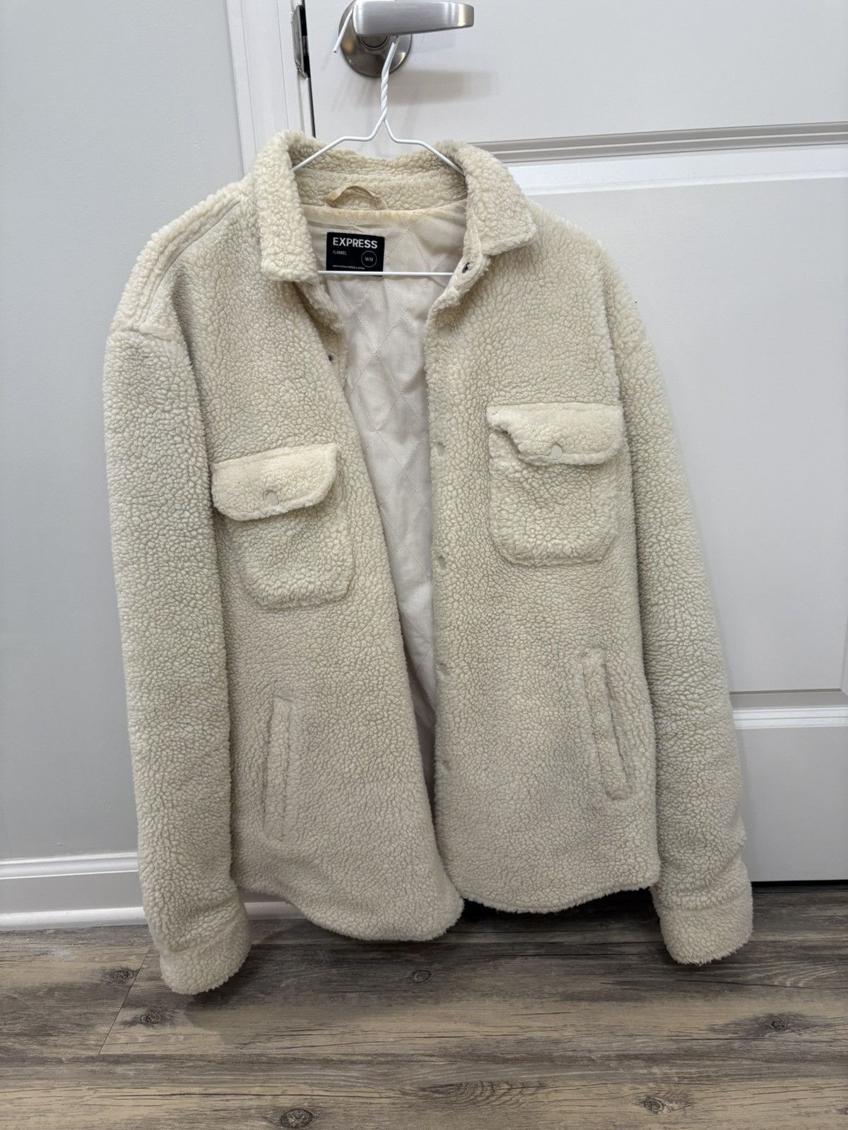 Express Express Mens Sherpa Jacket Size US M / EU 48-50 / 2 - 1 Thumbnail