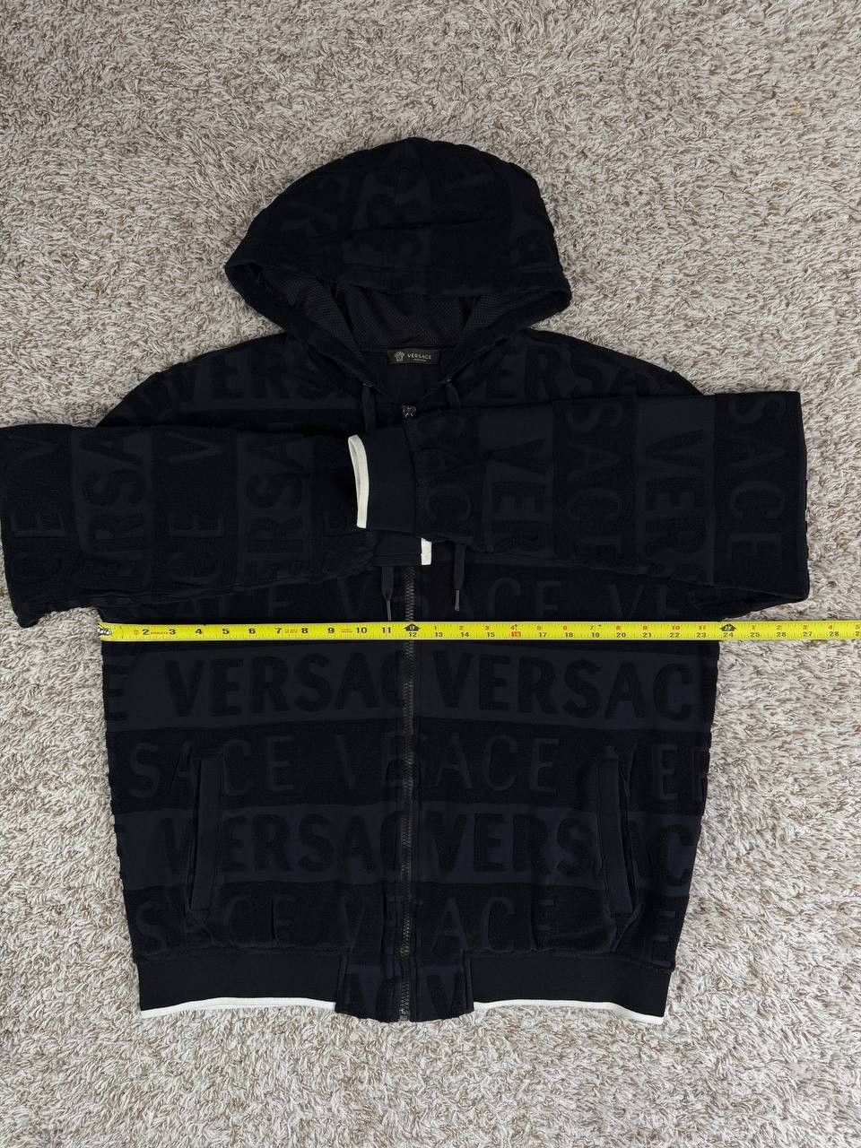 Versace Versace Velour Over Print Logo Track Jacket Men's Size 7 Size US XL / EU 56 / 4 - 6 Thumbnail