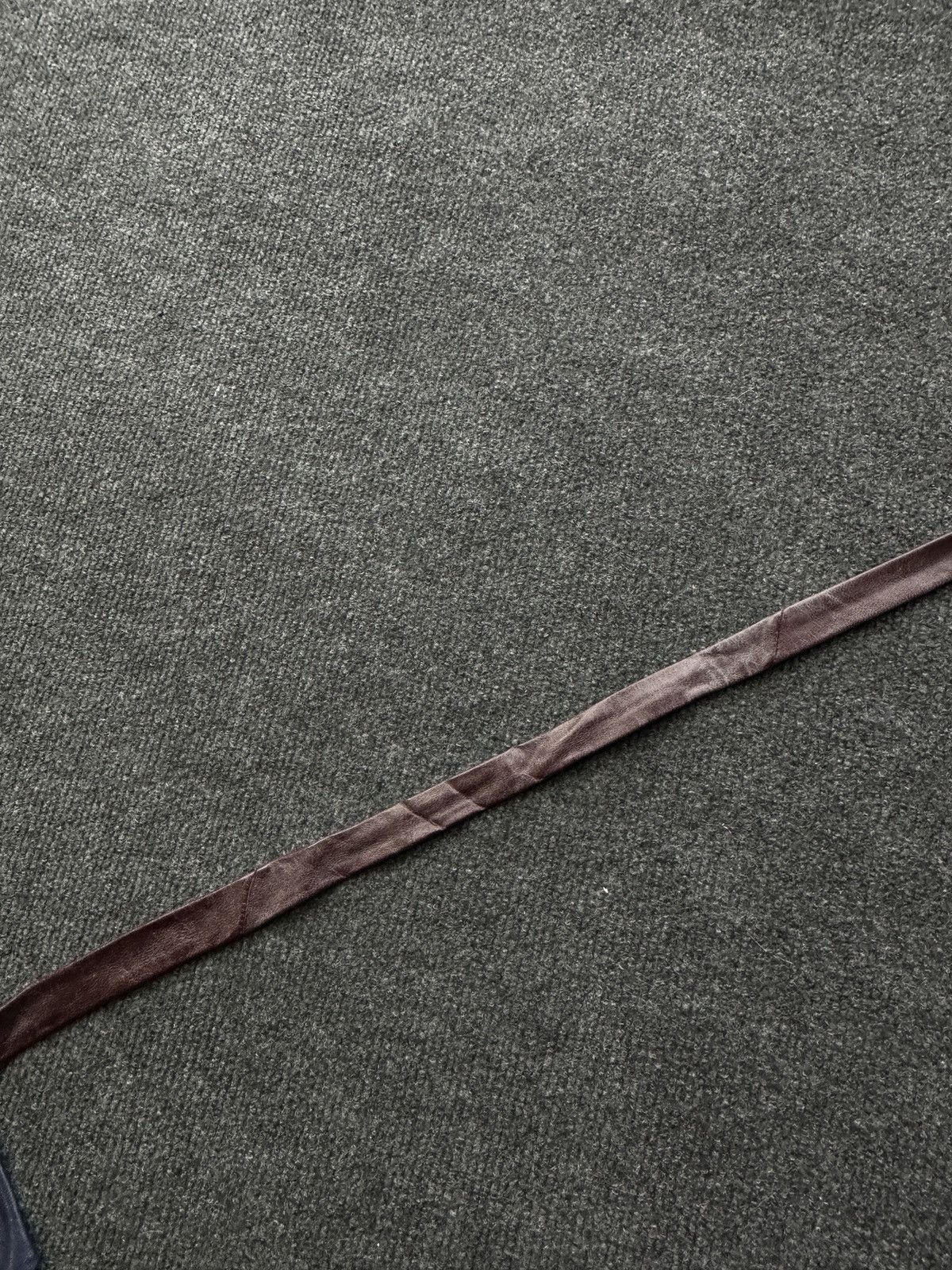 Other 🚨 LEATHER BURGUNDY ITALY TIE LUXURY VNTG RARE OLD MONEY Size ONE SIZE - 8 Thumbnail