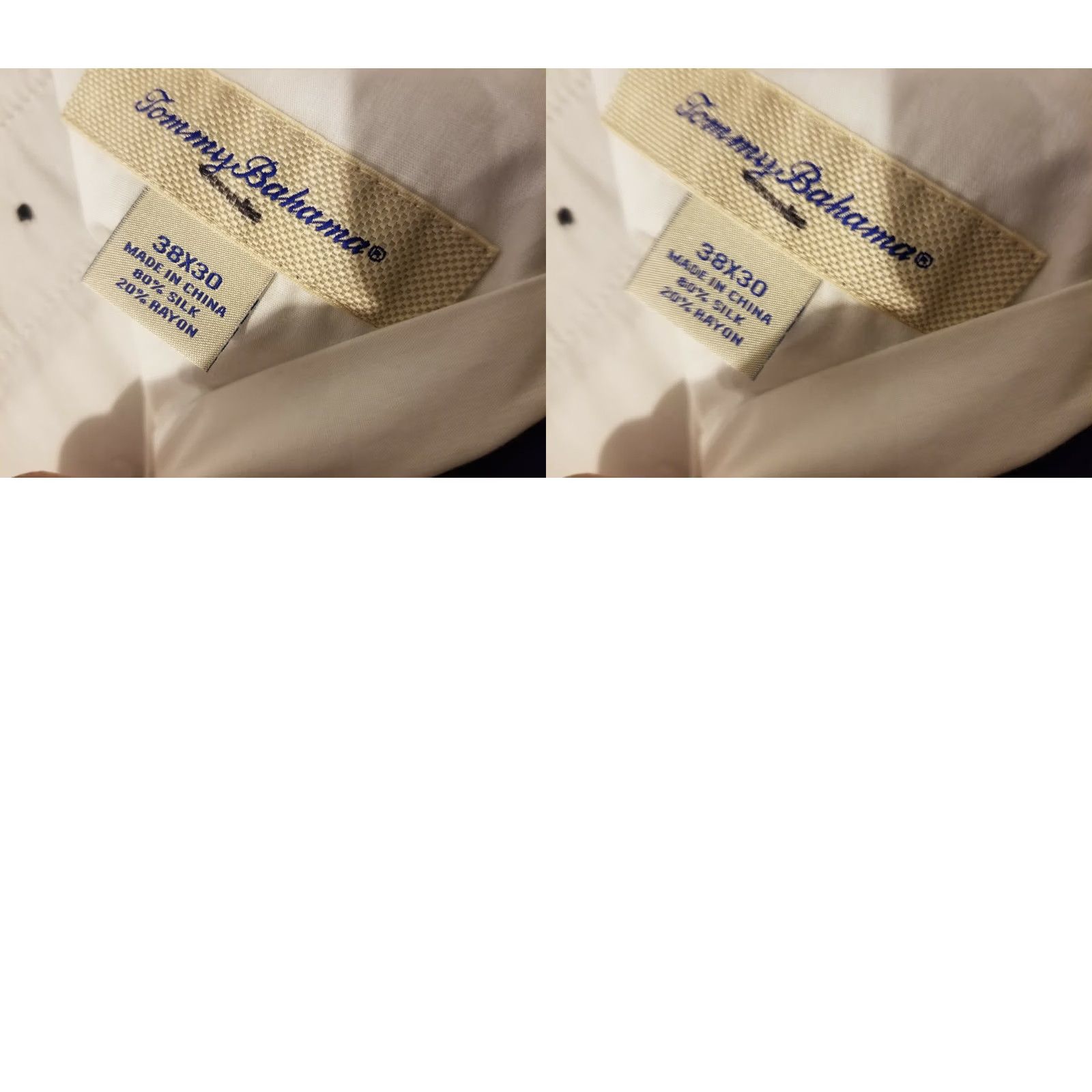 Tommy Bahama Tommy Bahama Dress Mens 38 Silk Pants 38x25 Navy Slack Chino Trouser Size US 38 / EU 54 - 8 Thumbnail