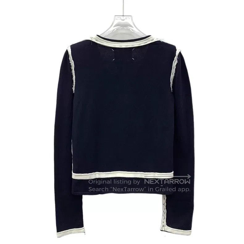 Maison Margiela Maison Margiela Black stitched wool V-neck single-breasted Size M / US 6-8 / IT 42-44 - 2 Thumbnail