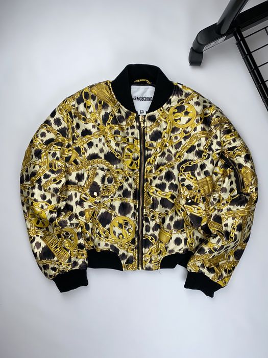 Moschino H&Moschino Gold Patterned Bomber Jacket H&M Moschino XS