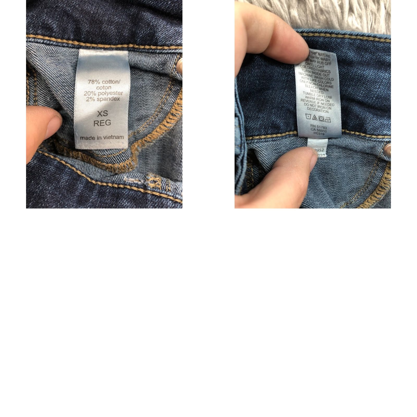 Vintage Maurices Jeans Skinny High Rise Regular XS Womens Dark Blue Denim 5-Pocket Logo Zipper Belt Loops Size 26" / US 2 / IT 38 - 9 Thumbnail