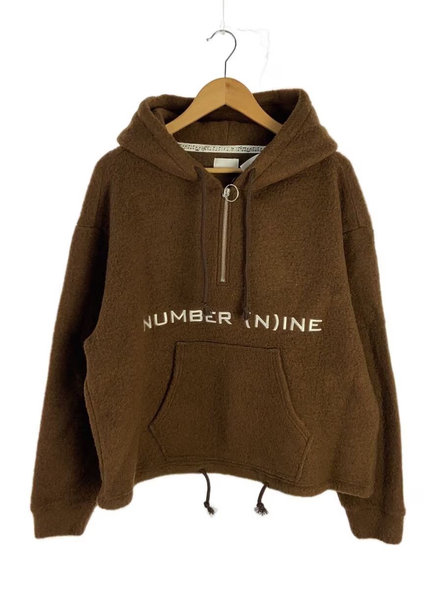 Number (N)ine Front Logo Half Zip Wool Hoodie Size US L / EU 52-54 / 3 - 1 Thumbnail