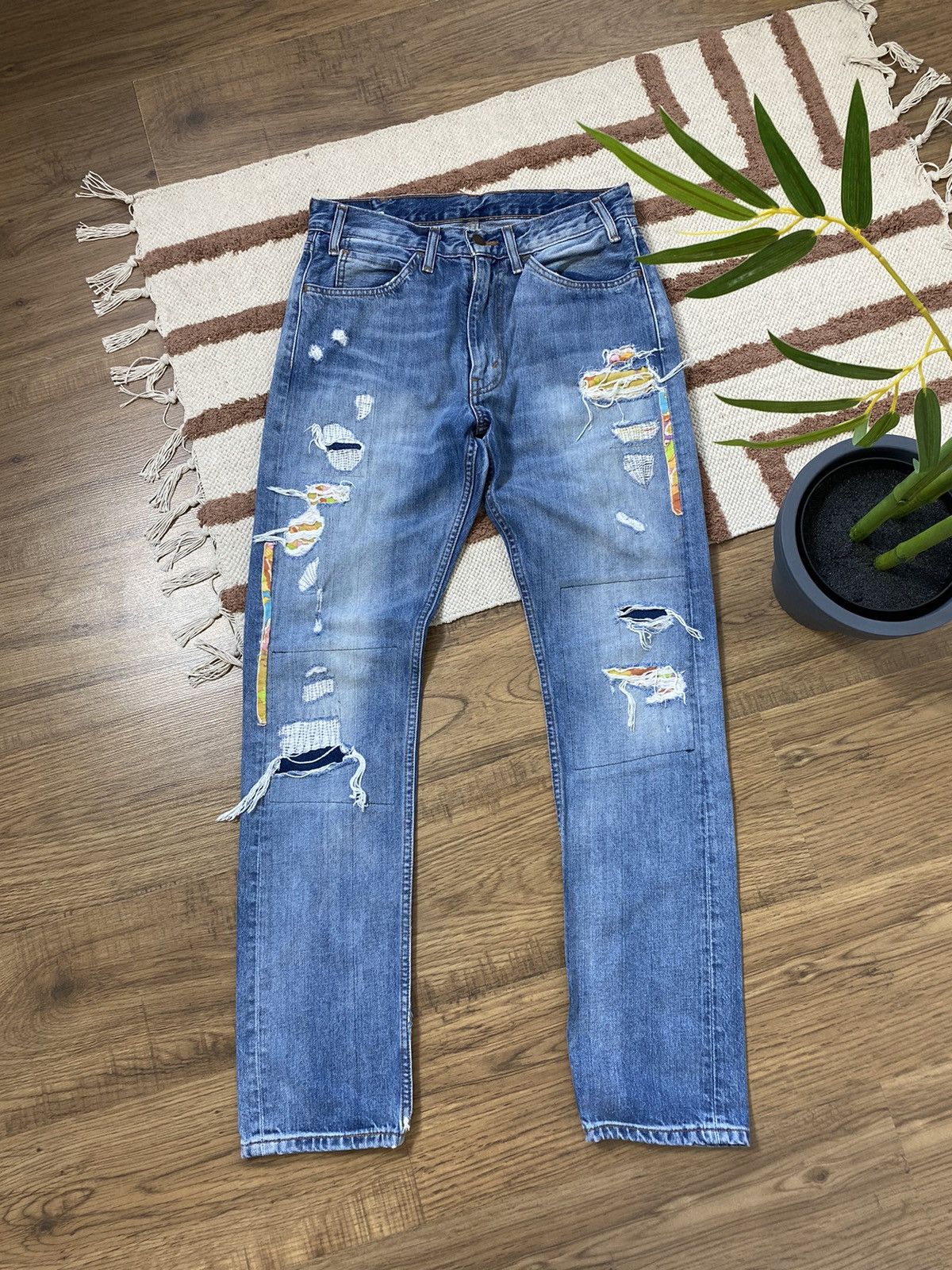 Levi's 1990s FADED CUSTOM ORANGE TAB LEVI’S DENIM PANTS Size US 31 - 1 Thumbnail