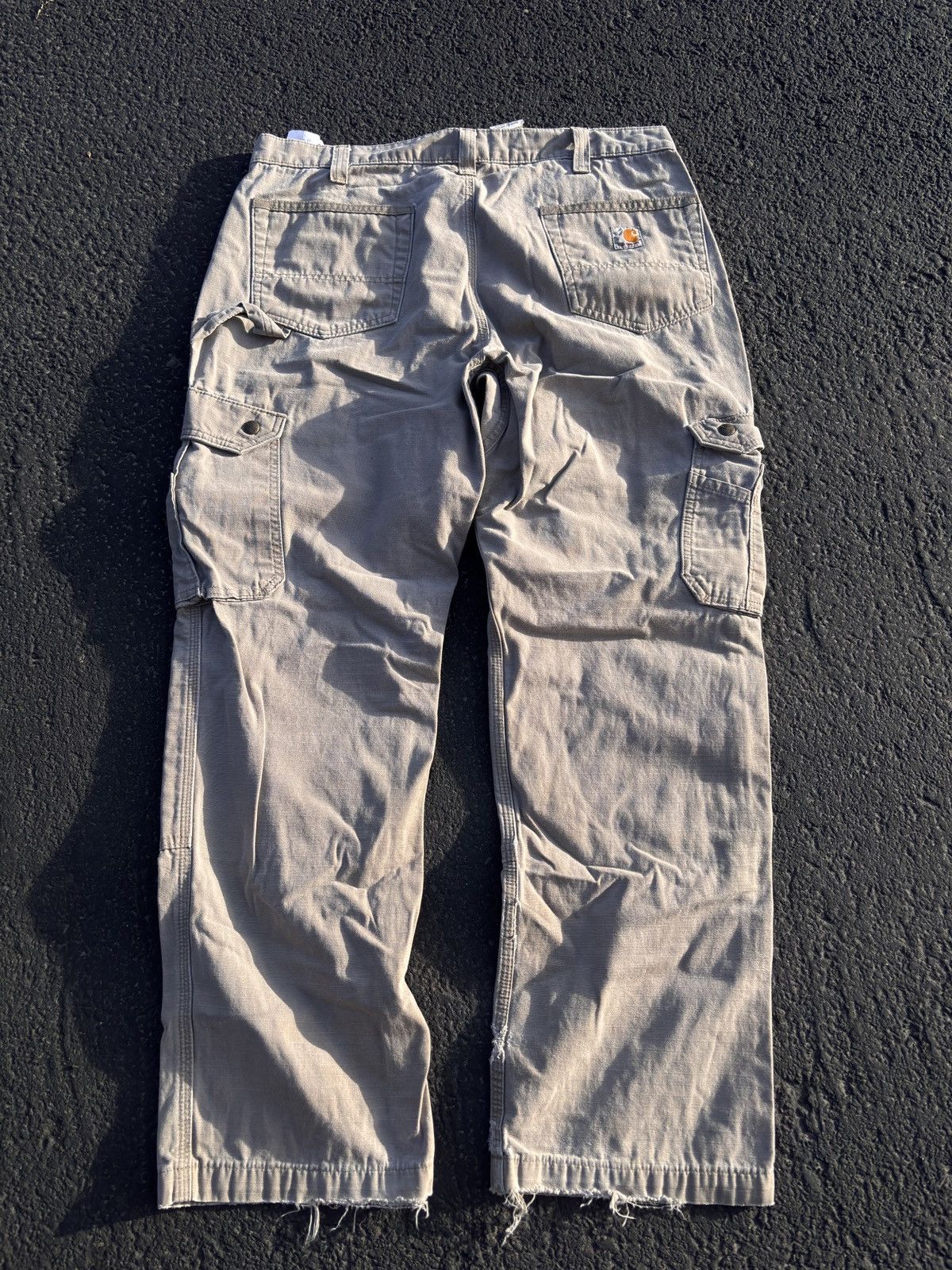 Carhartt × Vintage Tan Khaki Carhartt Carpenter Dungaree Pants Beige Size US 36 / EU 52 - 2 Thumbnail