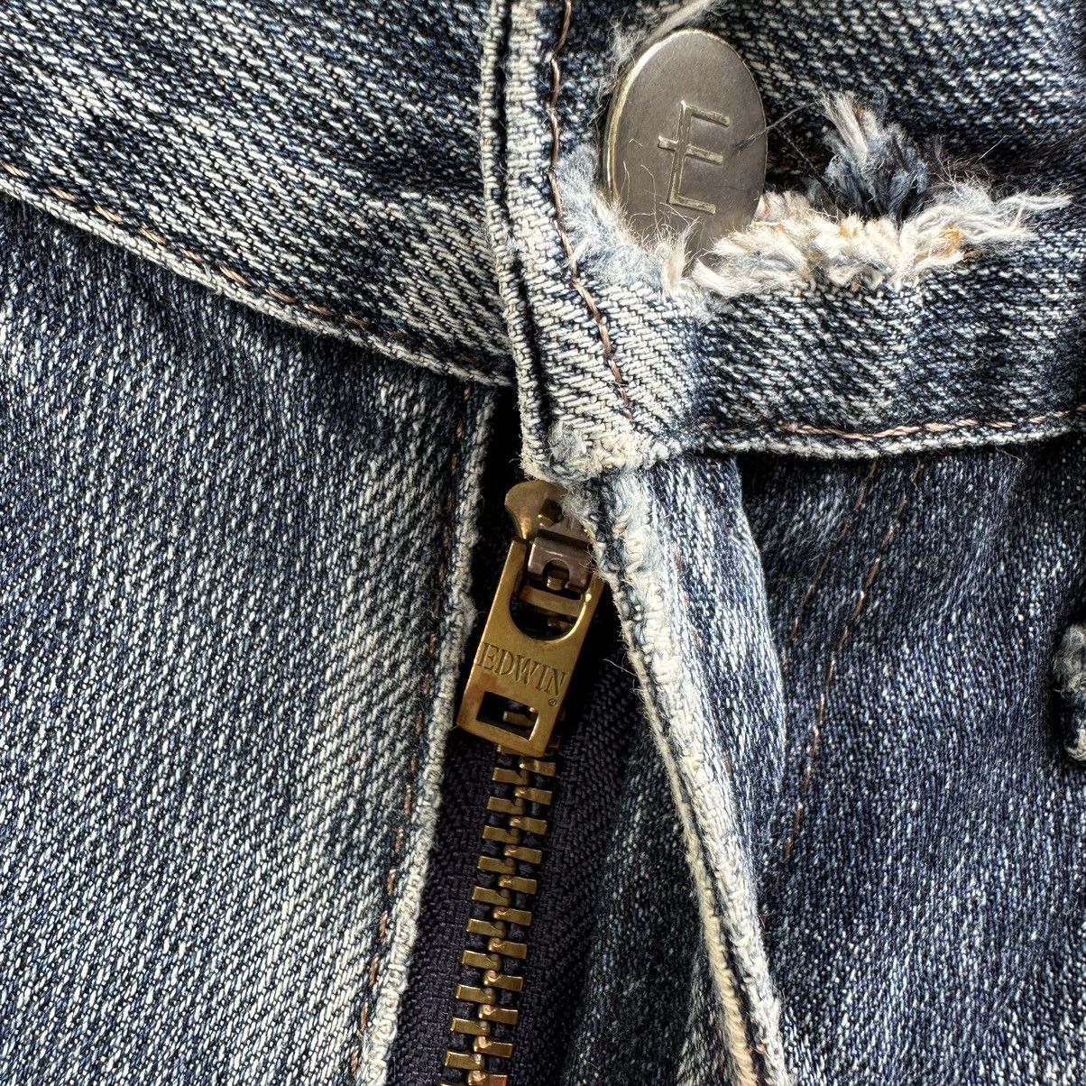Japanese Brand Vintage E Function Edwin Distressed Jean Faded Denim Pant Size US 30 / EU 46 - 7 Thumbnail