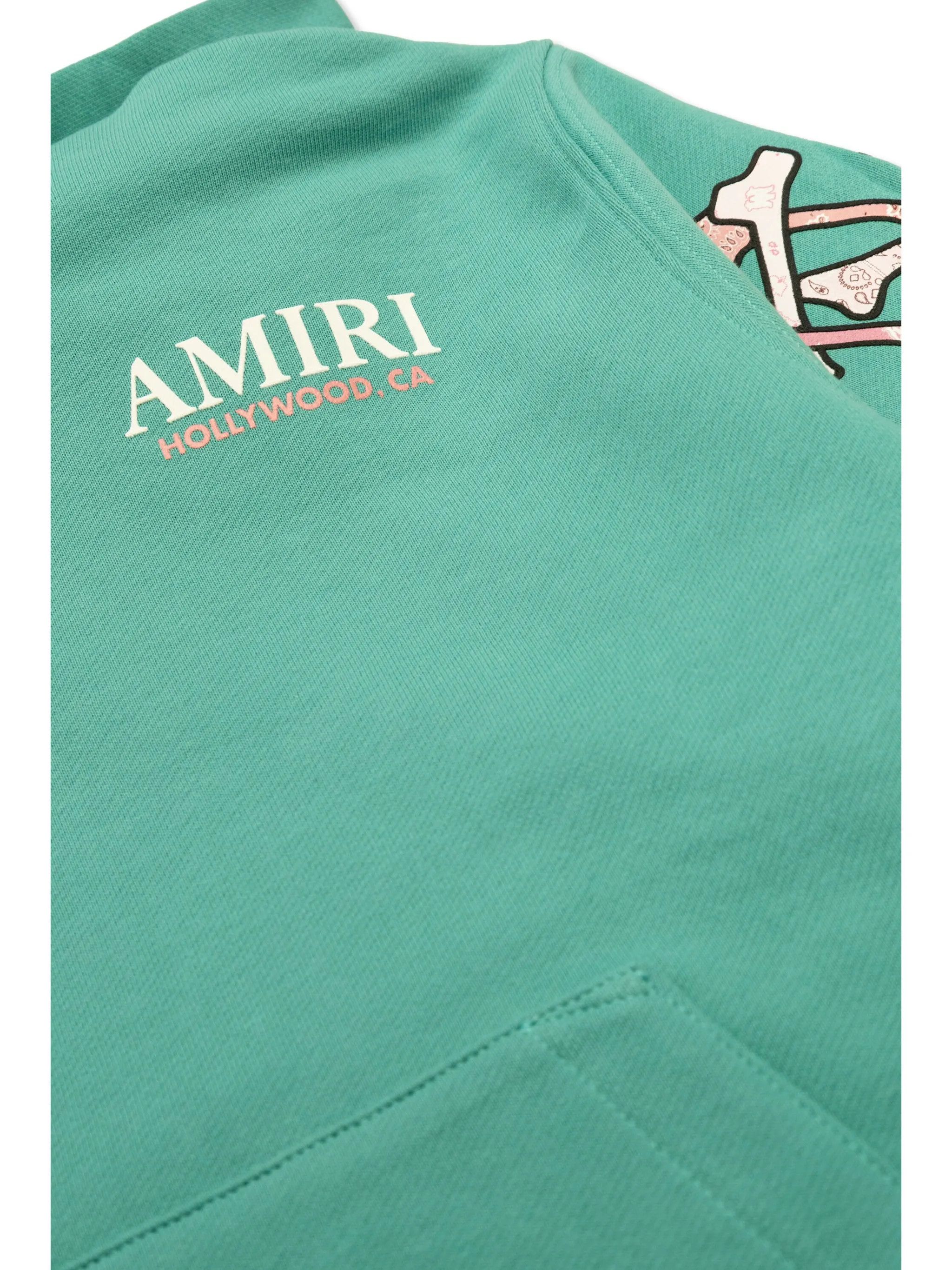 Amiri o1orln1025 KIDS Bone Print Hoodie in Blue Size US XXS / EU 40 - 3 Thumbnail