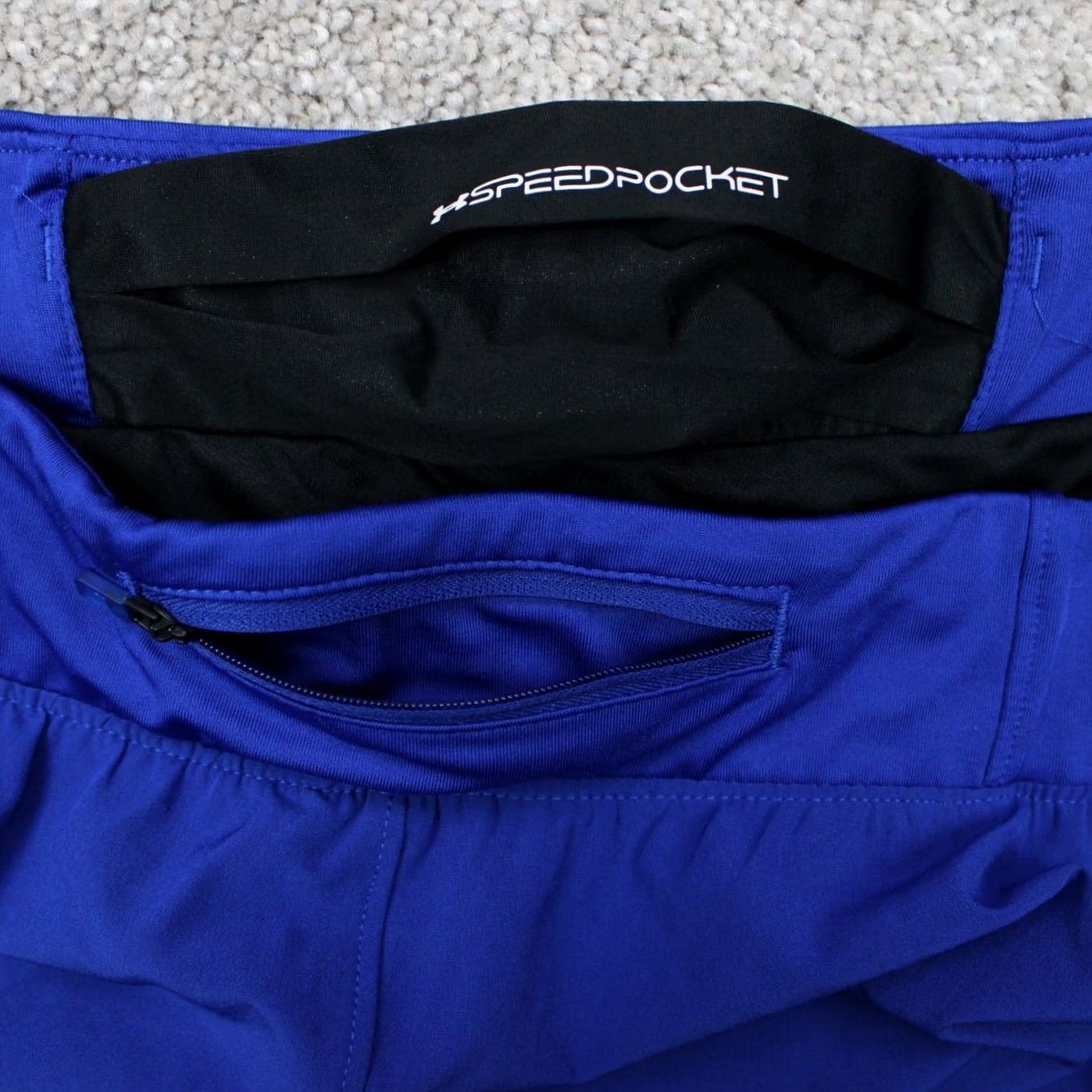 Under Armour Under Armour Speedpocket Shorts Mens 2XL XXL Blue Running Athletic w/ 9" inseam Size US 39 - 7 Thumbnail