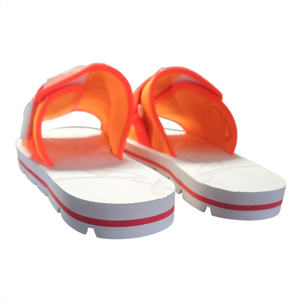 Christian Louboutin Neon Orange Slide Sandals Size US 11 / EU 44 - 5 Thumbnail