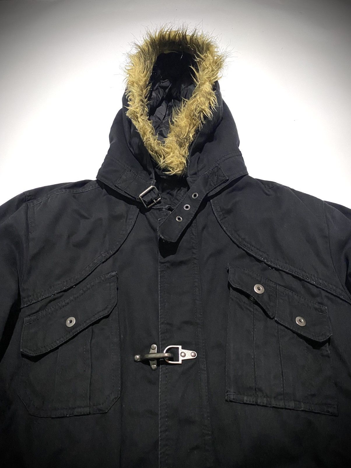 Le Grande Bleu (L.G.B.) NICOLE HIDEAWAYS PUNK GOTHIC FUR JACKET Size US L / EU 52-54 / 3 - 3 Thumbnail