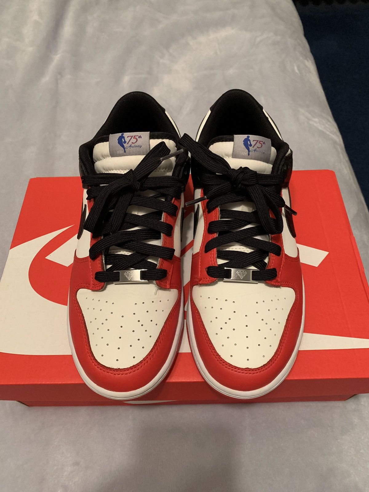 Nike Nike Dunk EMB x NBA 75th Anniversary-Bulls 2021 Size 9.5 Size US 9.5 / EU 42-43 - 2 Thumbnail