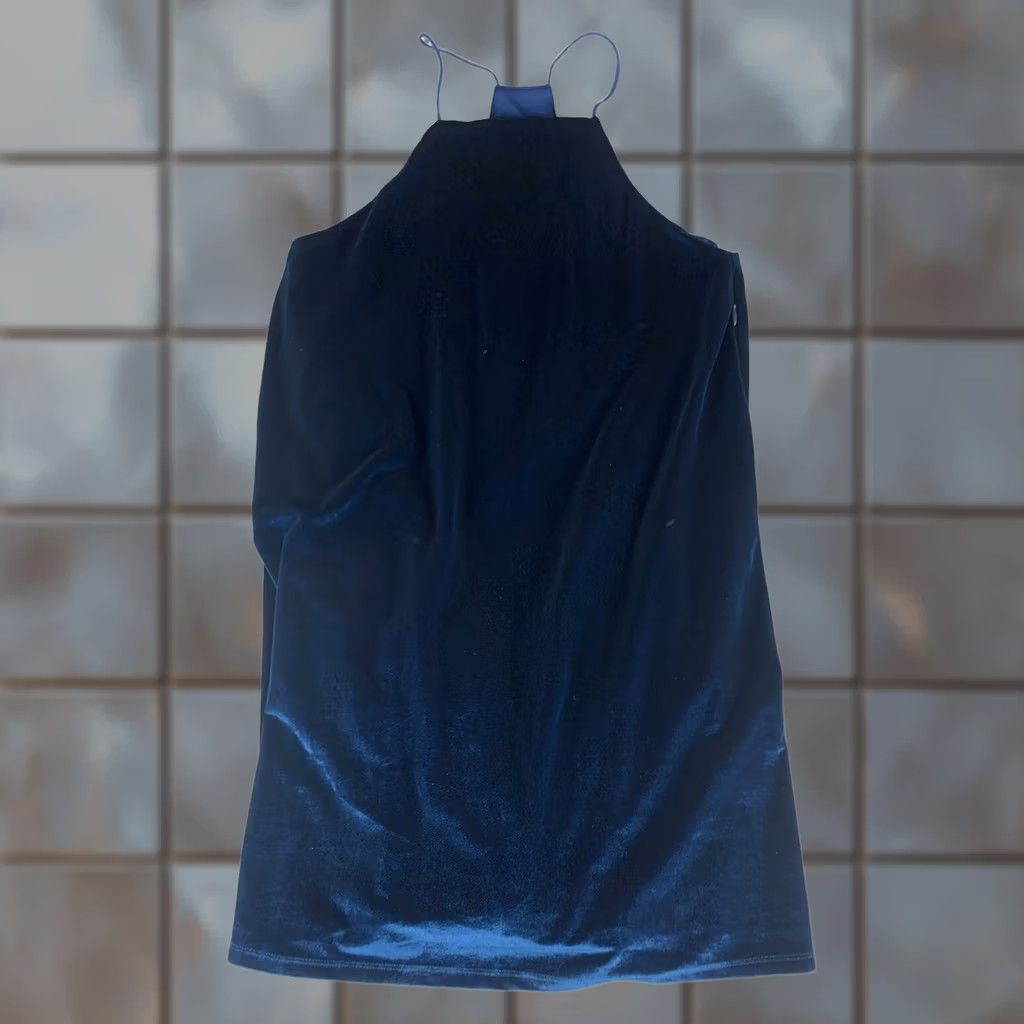 NBD NBD Dress Womens Small Blue Velour Sleeveless Size S / US 4 / IT 40 - 1 Thumbnail