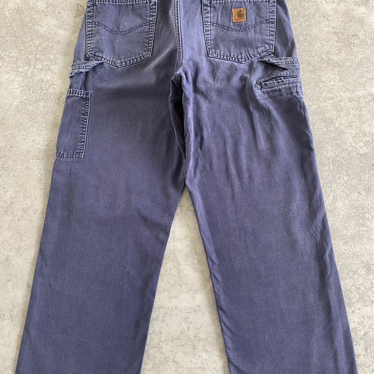 Carhartt Vintage Carhartt Faded Navy Blue Carpenter Work Pants Size US 33 - 15 Thumbnail