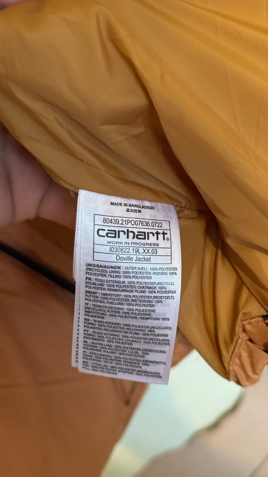 Carhartt Wip Carhartt WIP – Doville quilted jacket in yellow Size US M / EU 48-50 / 2 - 10 Thumbnail