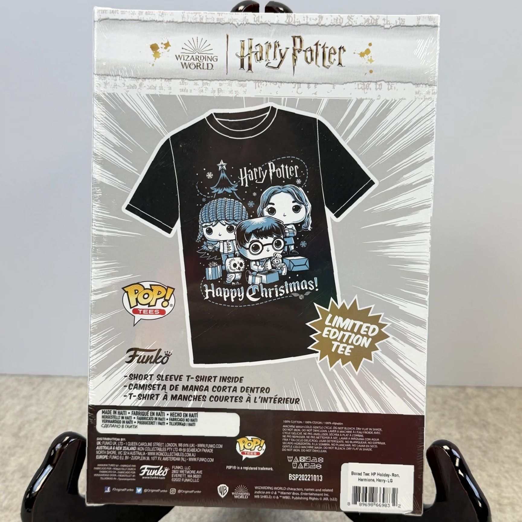 Vintage Funko Shirt Unisex L Black Harry Potter Christmas Pop Culture Limited Edition Graphic Print Crew Neck Short Sleeve Men T-Shirt Size US L / EU 52-54 / 3 - 5 Thumbnail