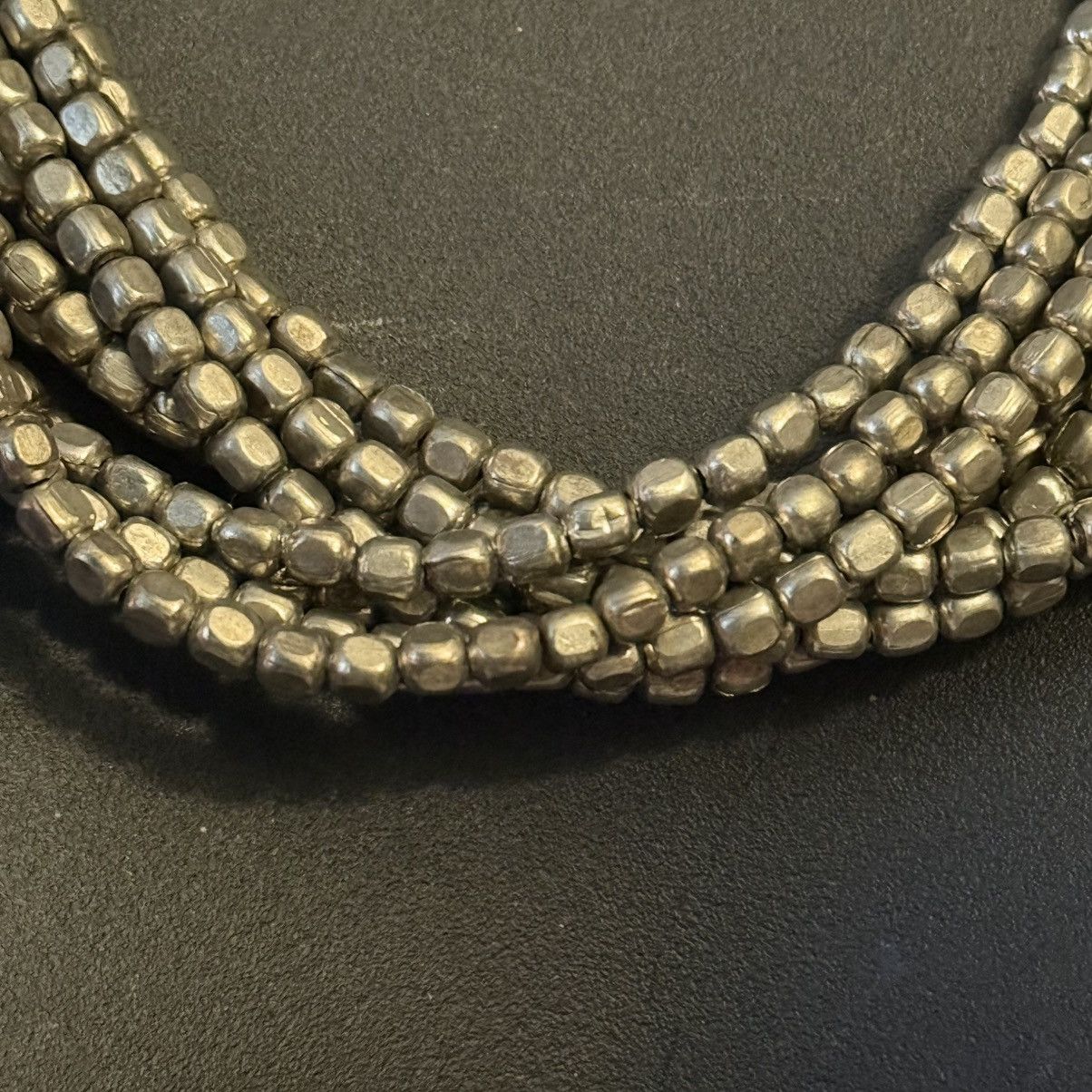 Other Silver tone multi strand cube bead necklace Size ONE SIZE - 2 Thumbnail