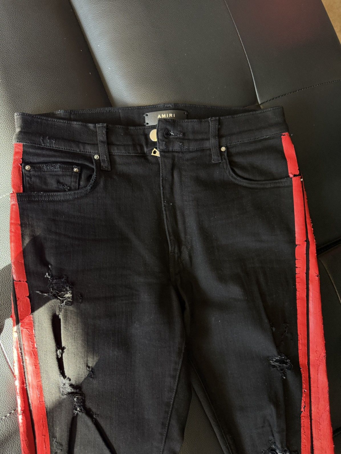 Amiri Amiri Black Stripe RARE Size 31 Flawless 🧼 Size US 31 - 8 Thumbnail