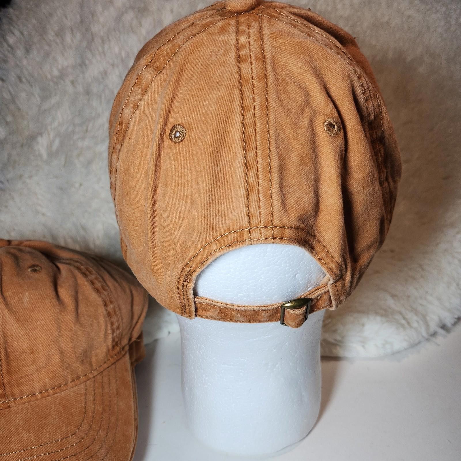 The Unbranded Brand Lot of 6 Slideback Hat Brown BULK Adjust Vent Holes Size ONE SIZE - 4 Thumbnail
