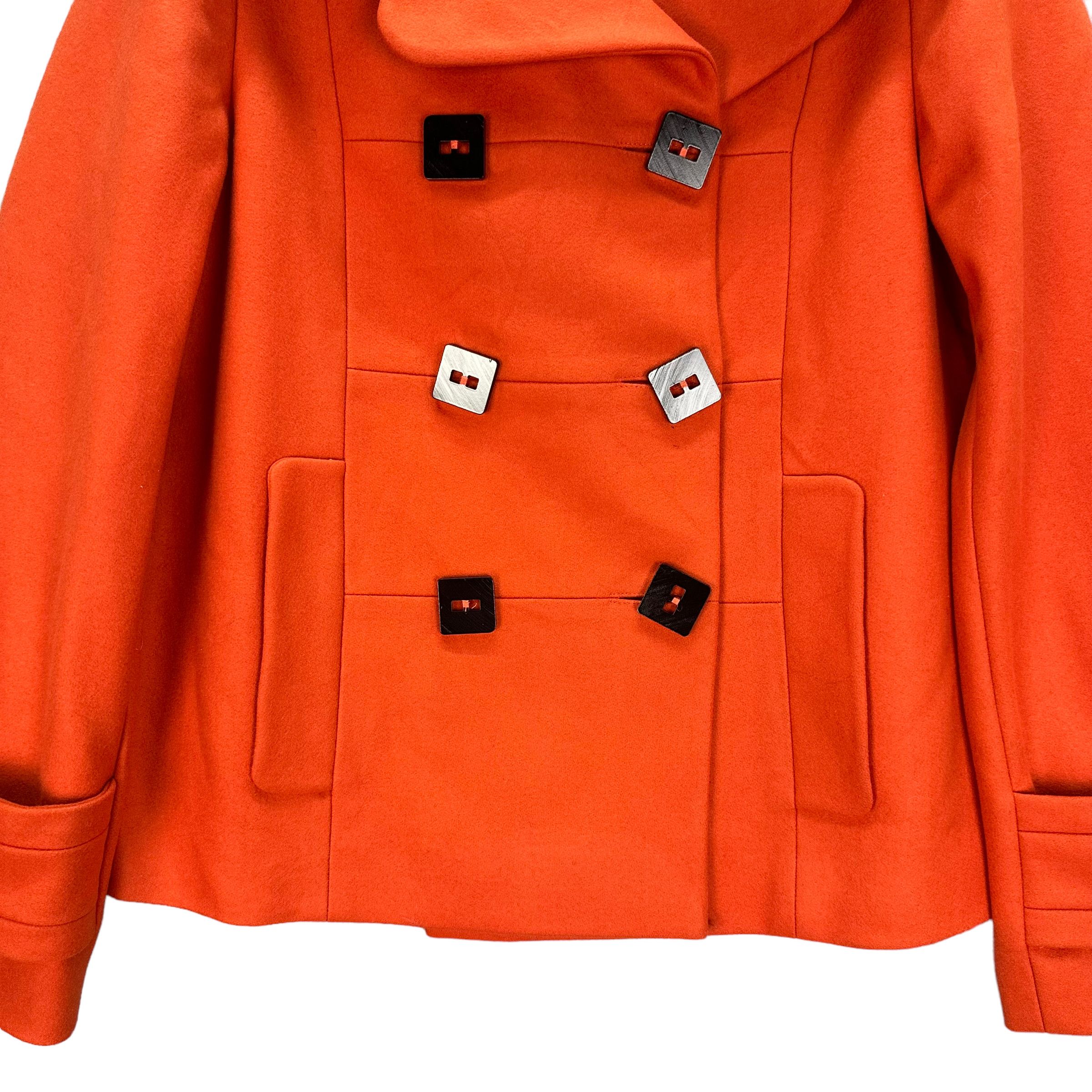 French Connection FRENCH CONNECTION ORANGE WOOL COAT #8039-198 Size S / US 4 / IT 40 - 3 Thumbnail