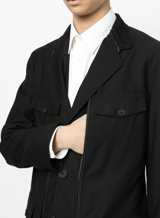 Yohji Yamamoto Yohji Yamamoto Pour Homme W/GABARDINE Open Button Big Jacket Size US M / EU 48-50 / 2 - 7 Thumbnail
