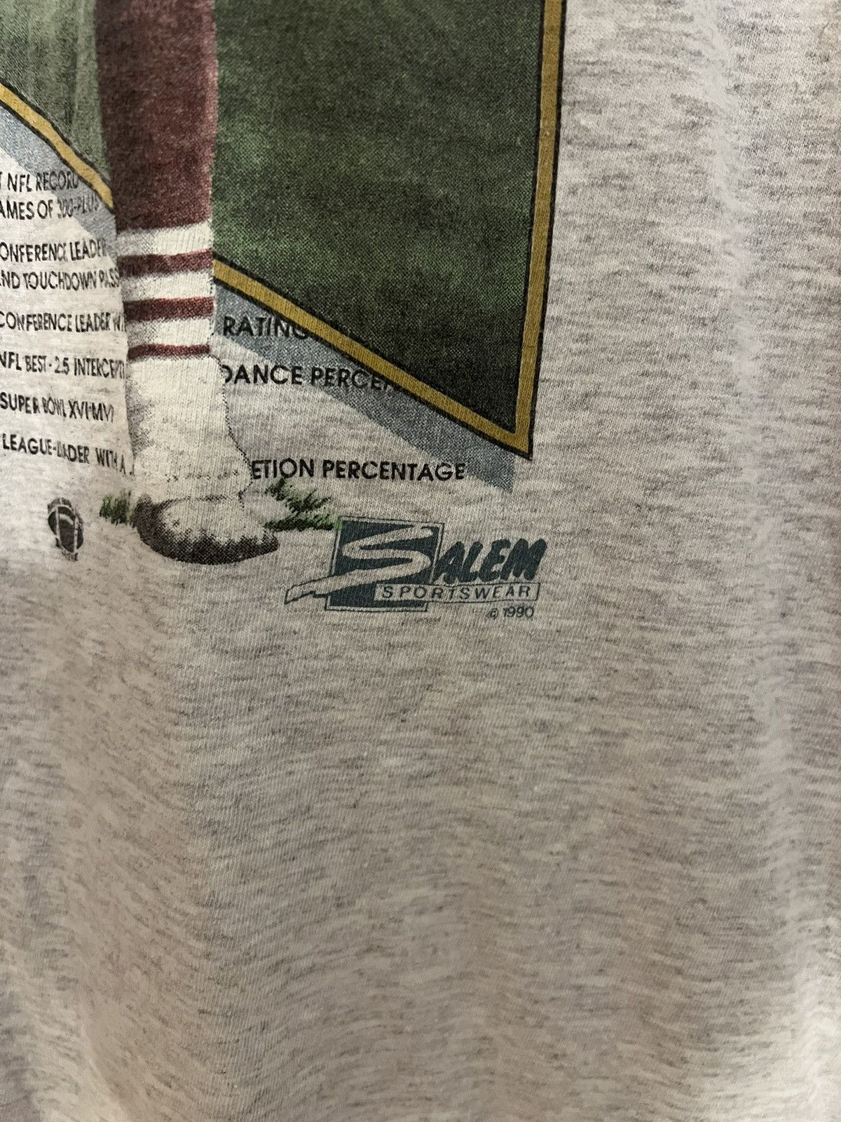 Salem Sportswear Vintage 1990 Joe Montana San Francisco 49ers T-Shirt L Size US L / EU 52-54 / 3 - 2 Thumbnail