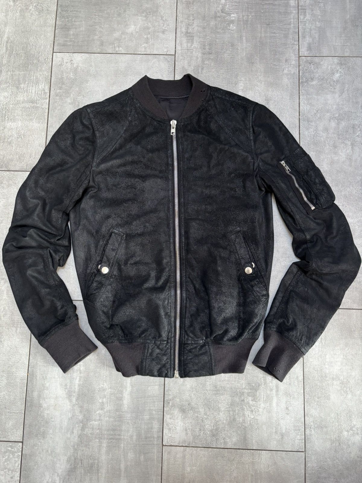 Rick Owens Rick Owens SS16 Blistered Lamb Leather Bomber Size US S / EU 44-46 / 1 - 2 Thumbnail