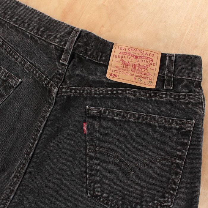 Levi's 1999 LEVI'S 505 0260 black denim jeans 34x30 ( 36x32 tag