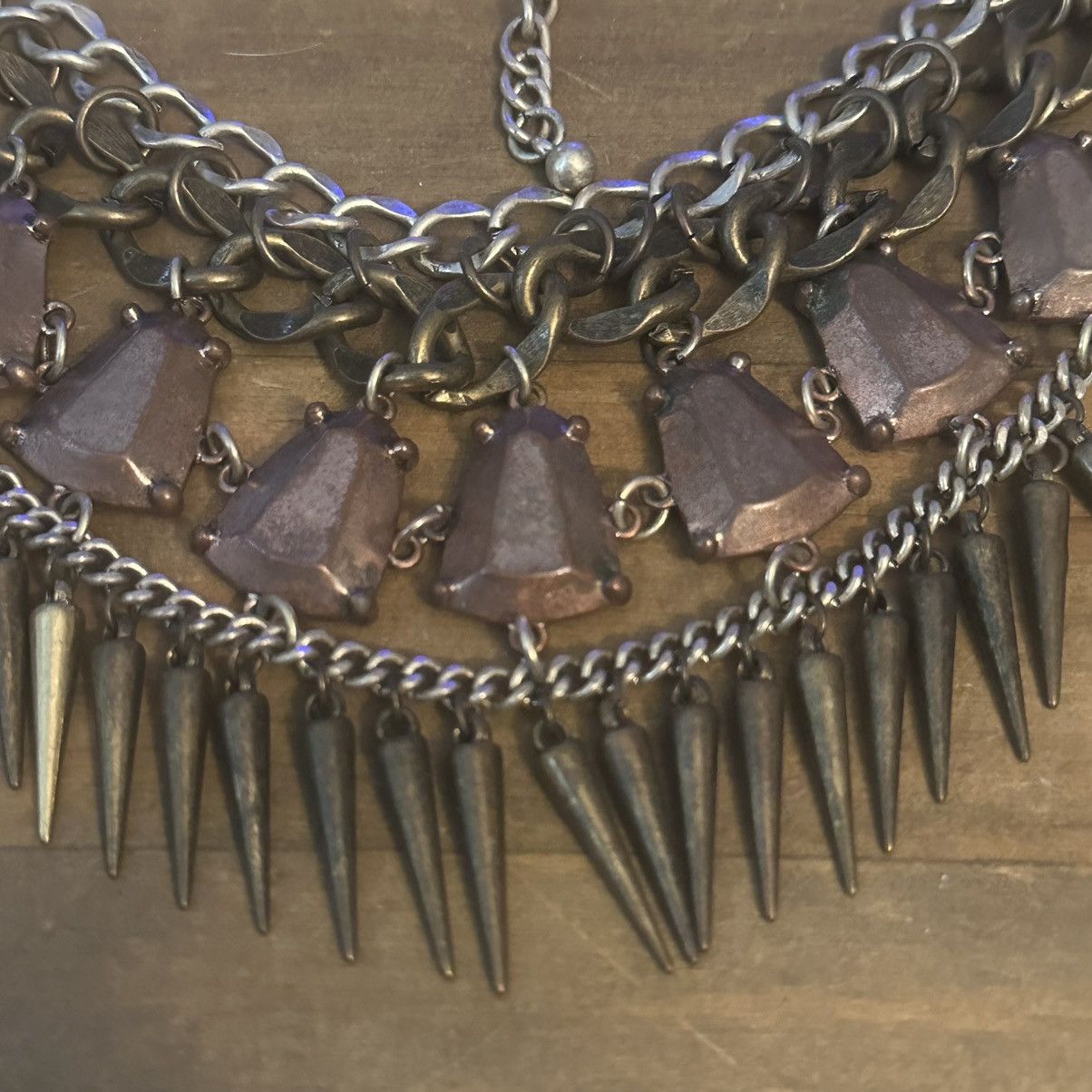 Urban Outfitters Urban Outfitters two tone layered spike fringe necklace Size ONE SIZE - 3 Thumbnail