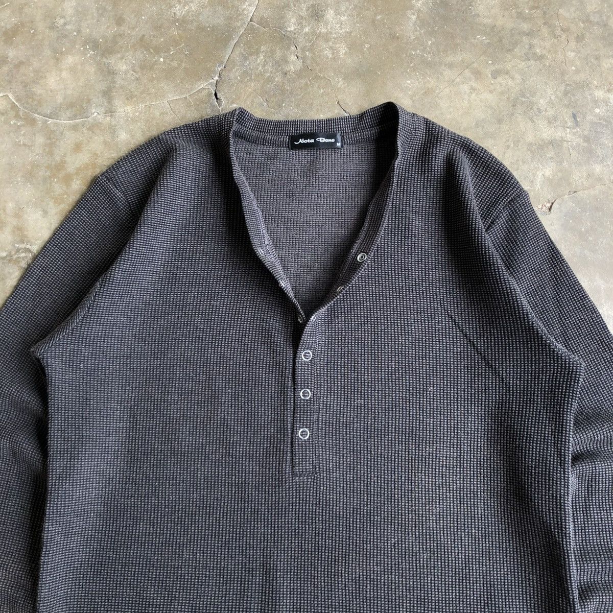 If Six Was Nine 2000s Nota Bene Halfbutton Longslevee Thermal Waffle Lgb Size US M / EU 48-50 / 2 - 5 Thumbnail