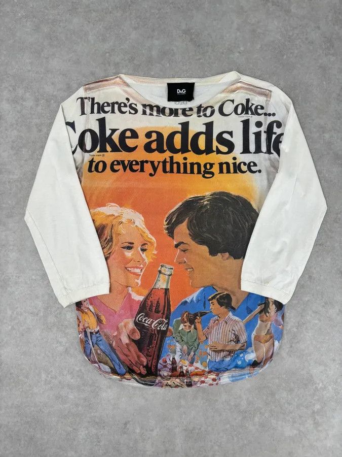Dolce & Gabbana 2000s Dolce & Gabbana Cream Coke Duo Longsleeve Size S / US 4 / IT 40 - 1 Thumbnail