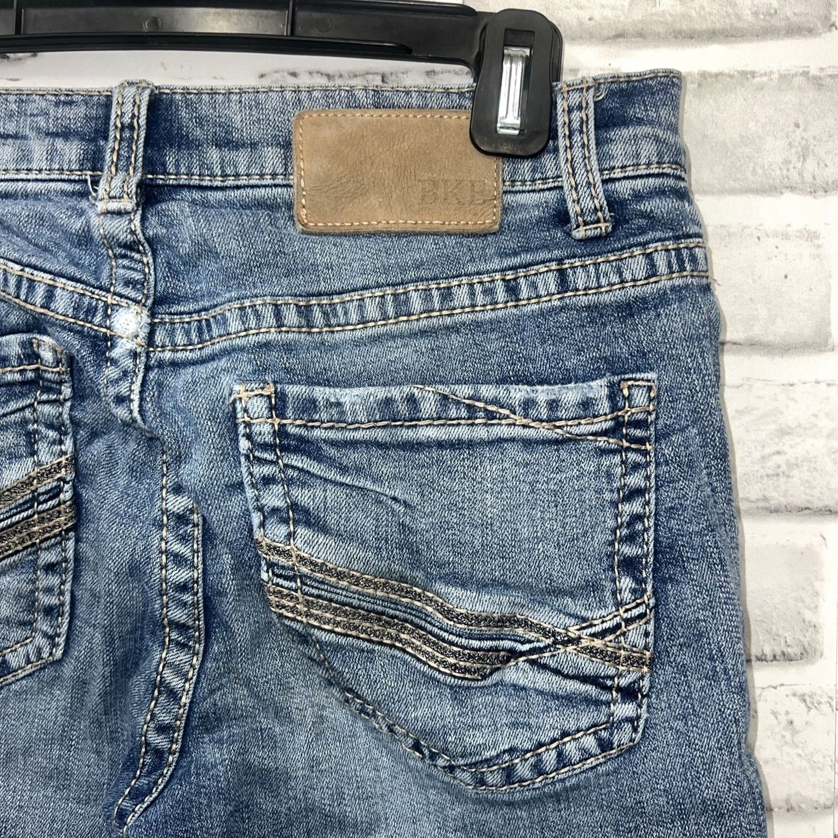 BKE BKE Alec Jeans Mens 29x30 Blue Straight Jeans Buckle Bke Brand Size US 29 - 3 Thumbnail