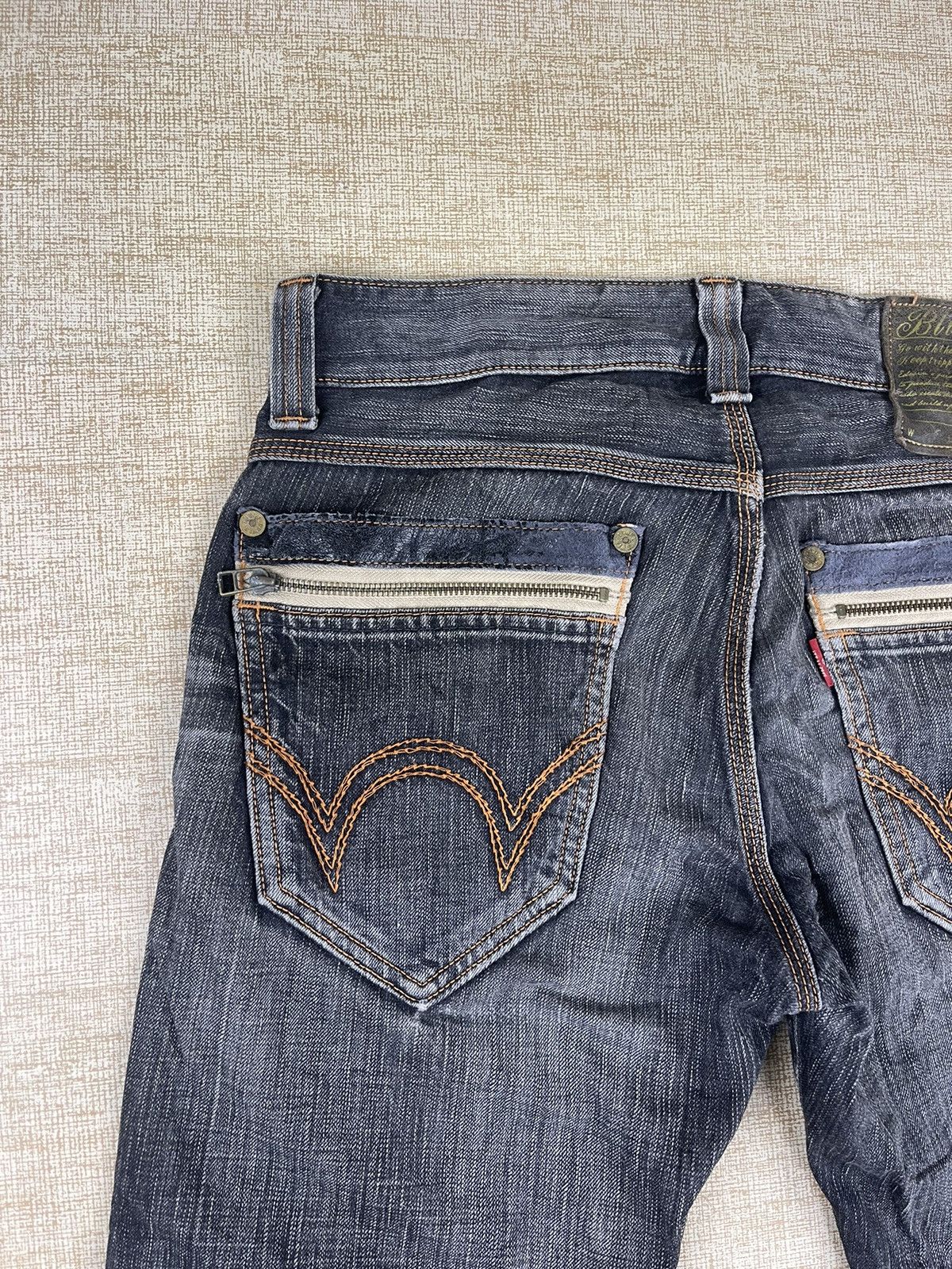 Edwin × If Six Was Nine × Vintage VINTAGE EDWIN 503 Flared Blue Trip Denim Pants Size US 32 / EU 48 - 11 Thumbnail